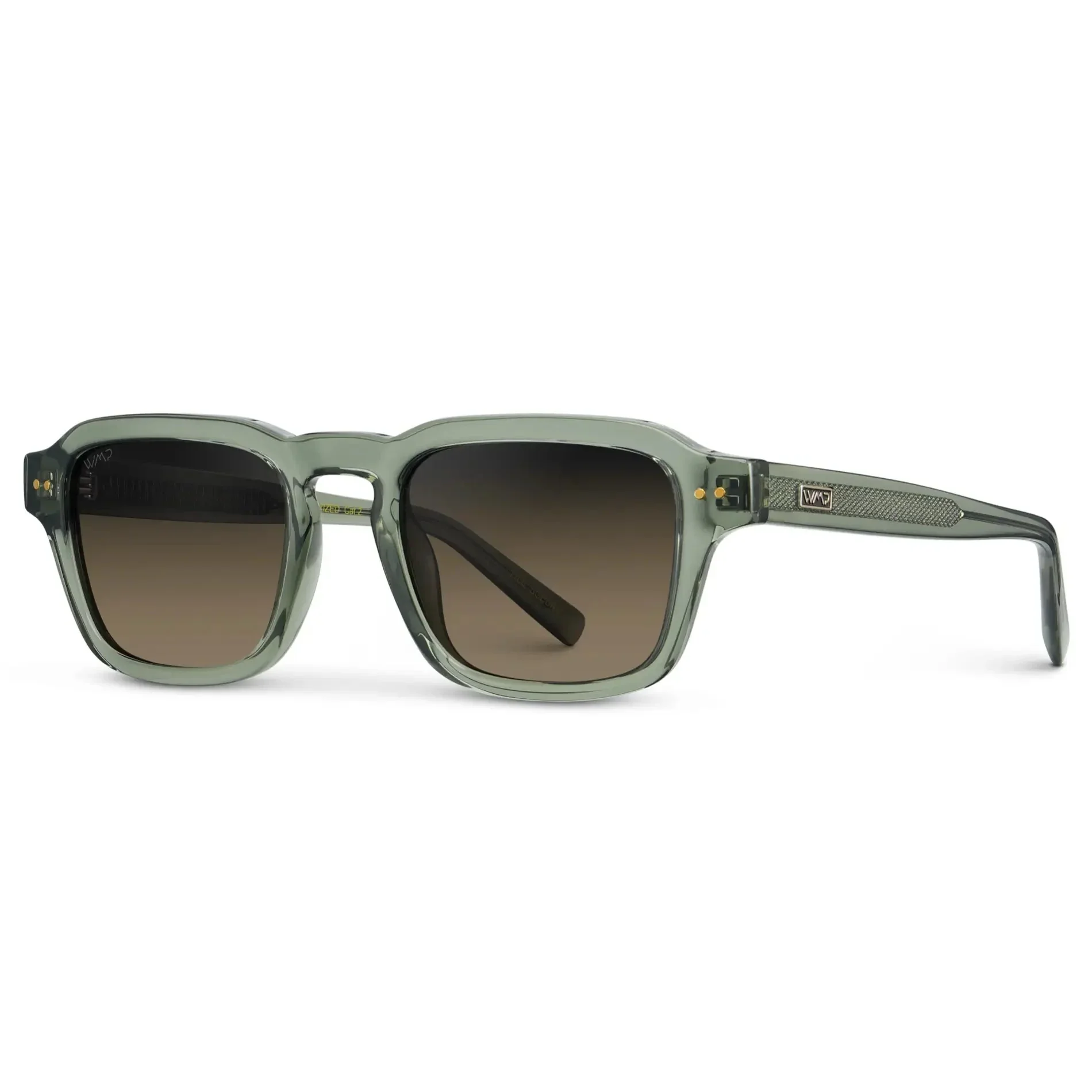 MORRIS Rectangular Polarised Sunglasses for Men Sage Green l WMP Eyewear - Image 4