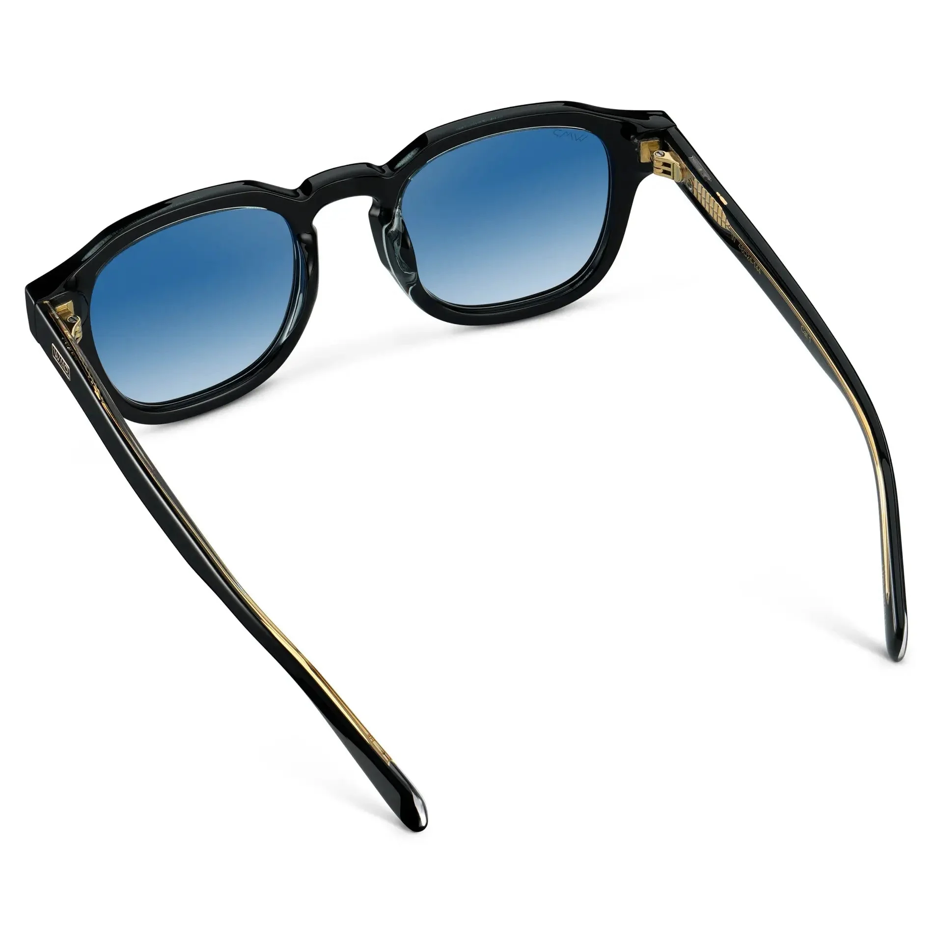 NELSON Thick Framed Men's Sunglasses Black / Blue Tinted Lens l WMP Eyewear - Image 5
