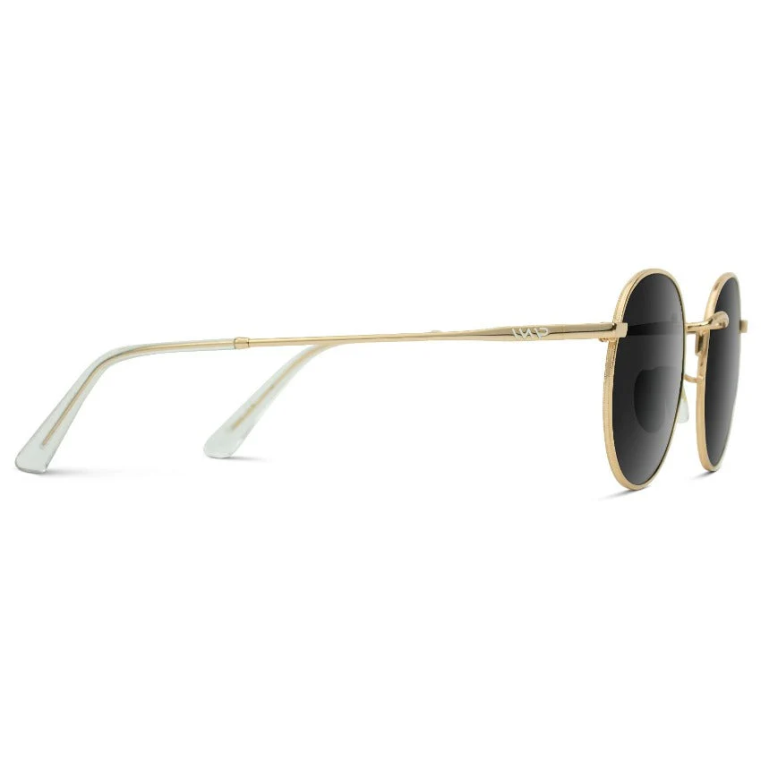 Retro Gold Round Polarized Sunglasses, UV400, Stainless Steel WMP - Image 5