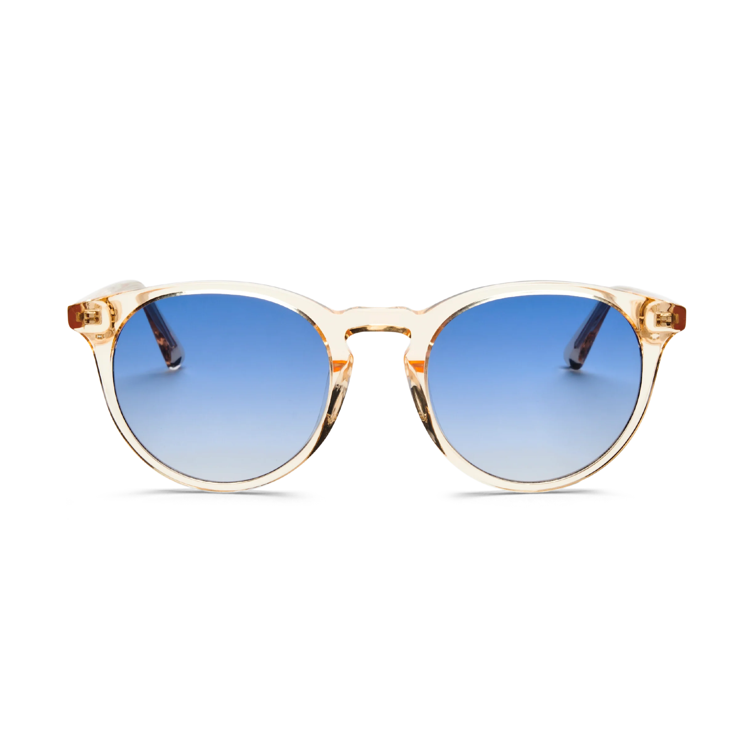 Messy Weekend NEW DEPP Round Champagne Blue Sunglasses, 100% UV
