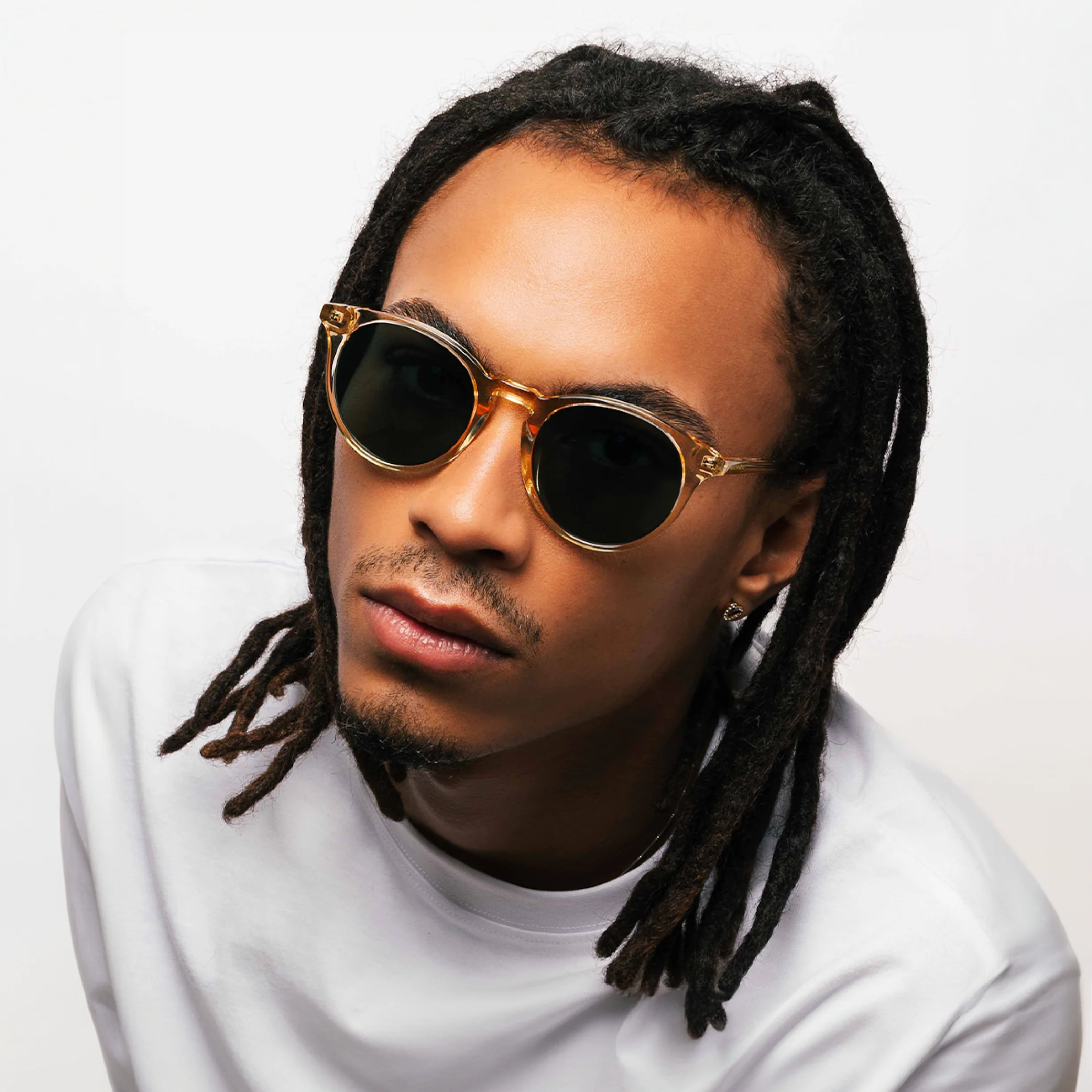 NEW DEPP Champagne Green Acetate Sunglasses by Messy Weekend - Image 3