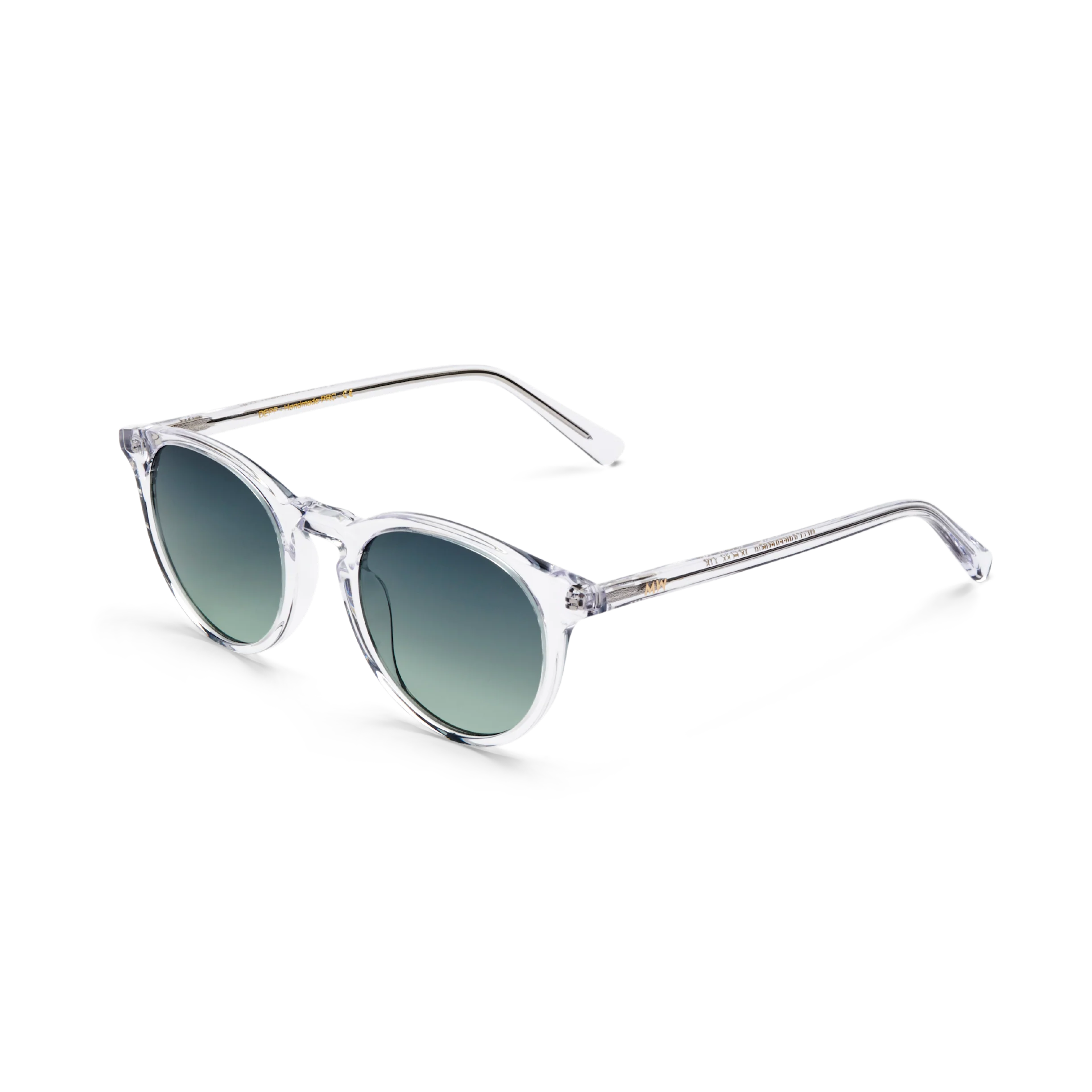 MessyWeekend Round Green Polarised Sunglasses, Medium/Large - Image 2