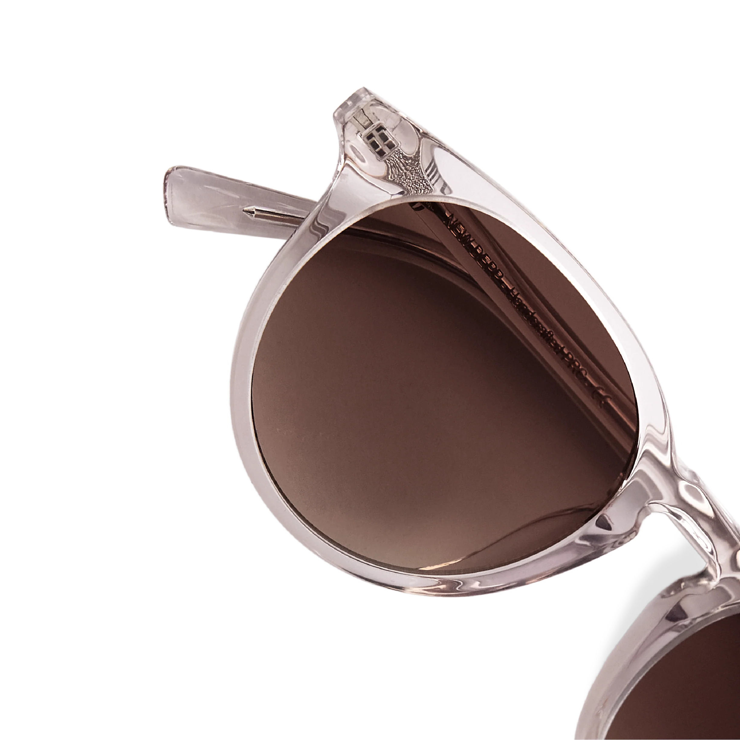 Messy Weekend Rose Brown Round Sunglasses UV400 Acetate - Image 6