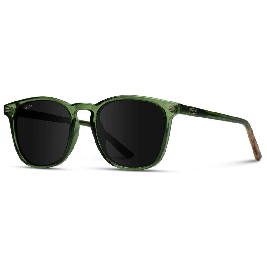 WMP Emerald Green Retro Square Polarized UV400 Sunglasses - Image 4