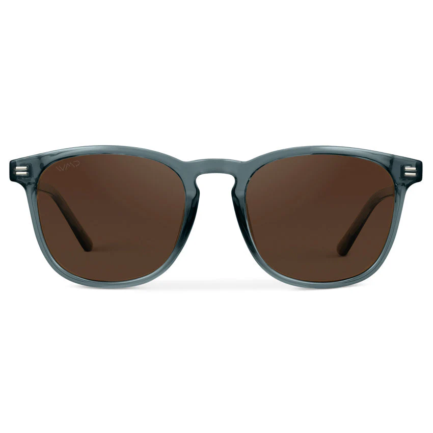 WMP Polarized Crystal Blue Acetate Unisex Sunglasses
