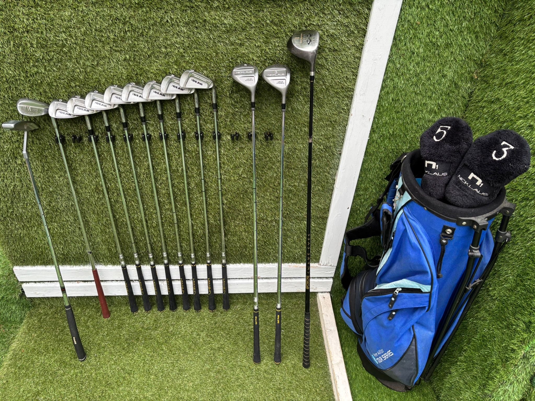 Nicklaus Linear Dynamics Golf Set with Snake Eyes Maraging Steel Driver, Matching Woods & Stand Bag - Image 22