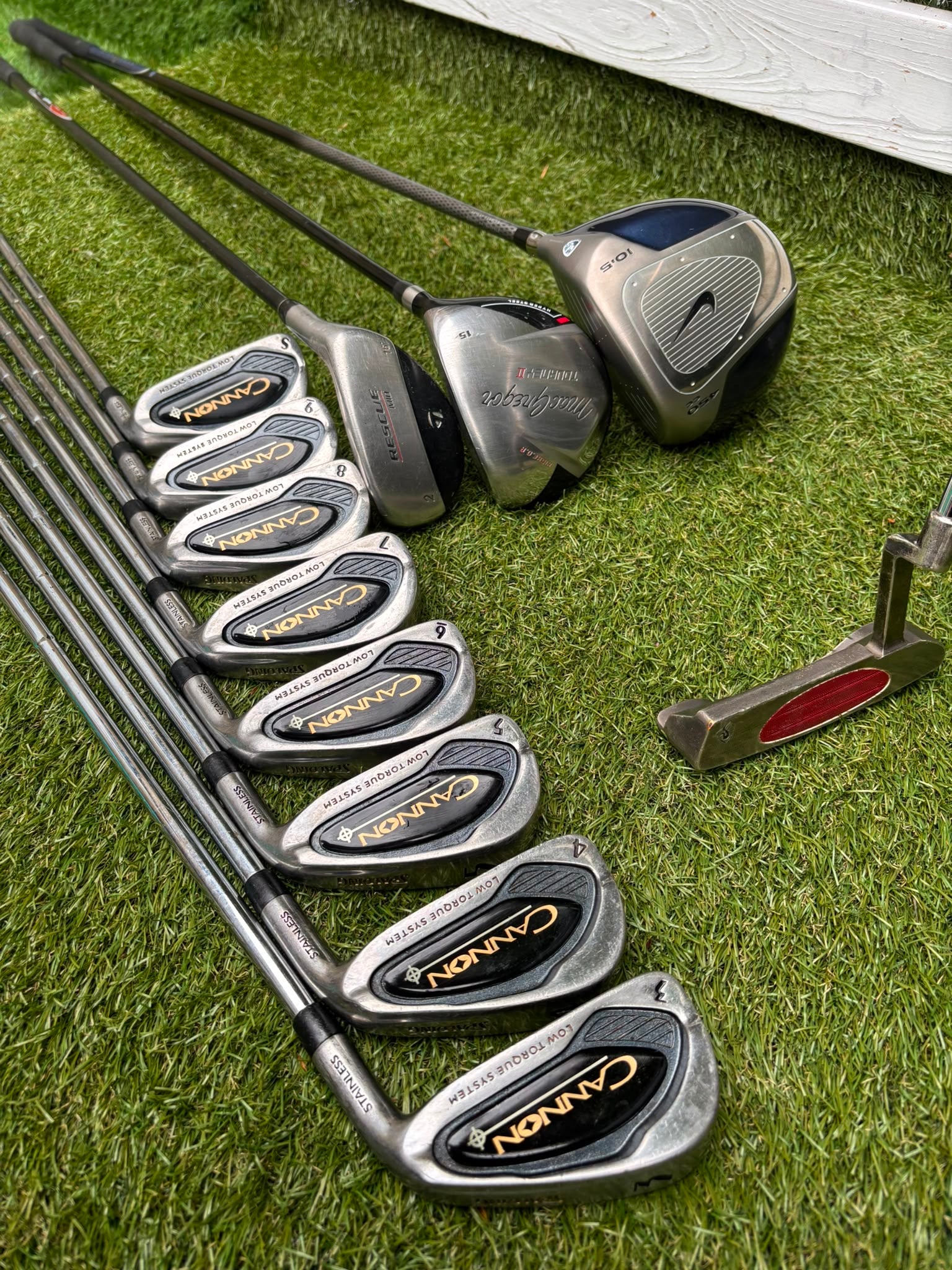 Nike Ignite Dymo² Driver, Spalding Cannon Irons (3–9, SW), TaylorMade Rescue & Rossa Putter | Callaway Stand Bag - Image 5