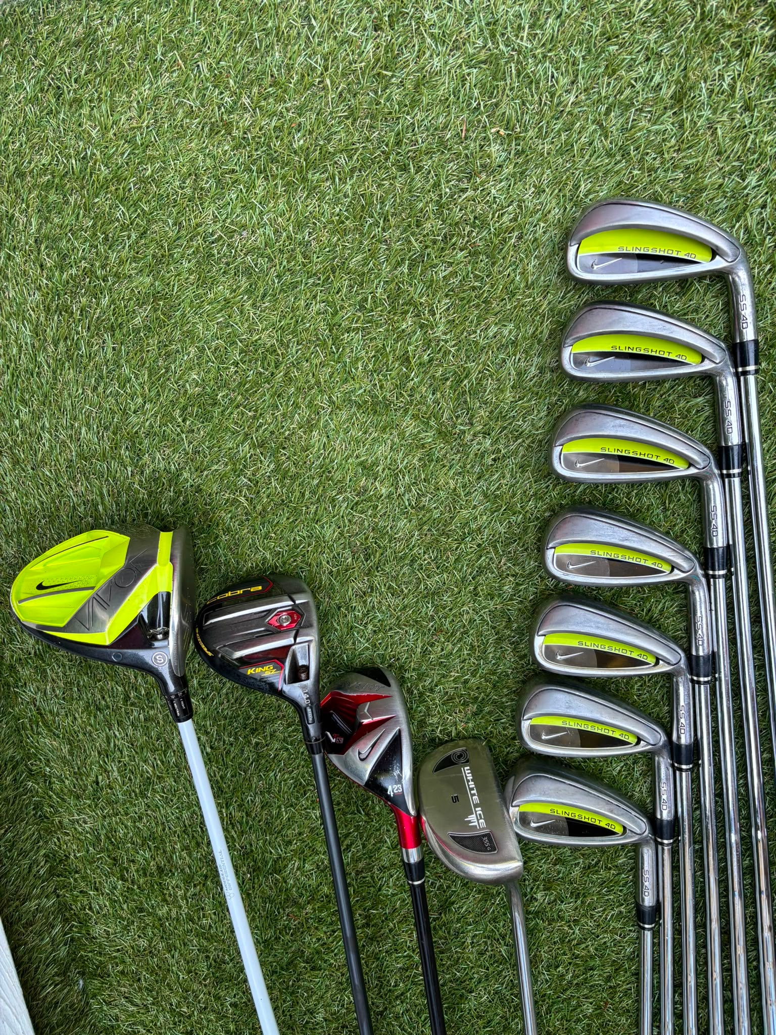 Nike Slingshot 4D Irons, Nike Driver, Cobra 4 Wood, Nike VR_S Hybrid, Odyssey Putter, New Lynx Waterproof Cart Bag - Image 35