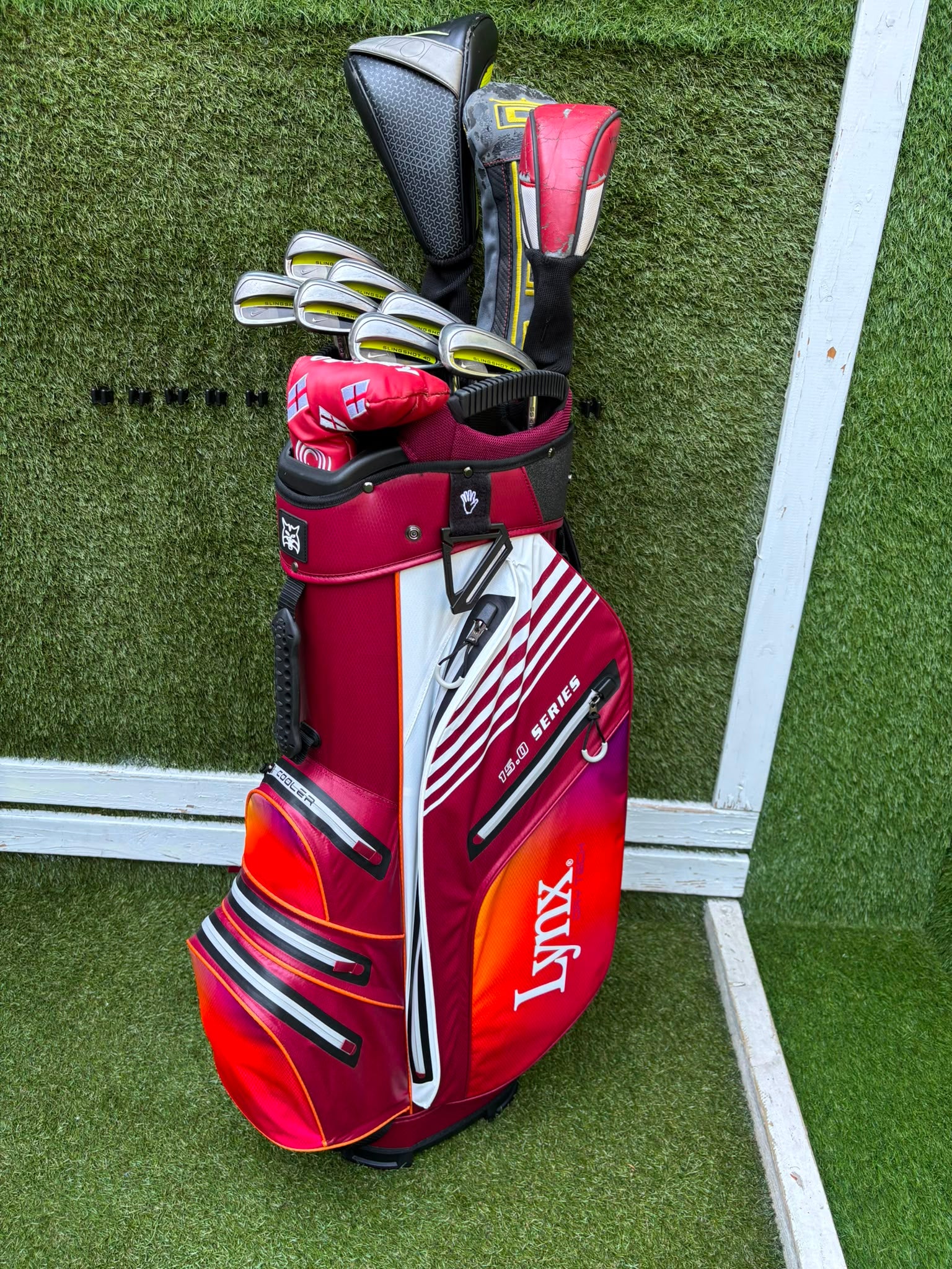 Nike Slingshot 4D Irons, Nike Driver, Cobra 4 Wood, Nike VR_S Hybrid, Odyssey Putter, New Lynx Waterproof Cart Bag - Image 5
