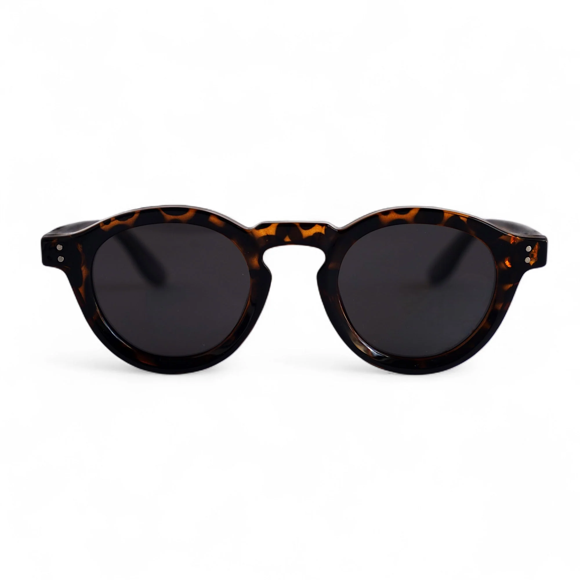 TR90 Polarised Round Sunglasses Unisex Tortoise Grey | TrueVivid