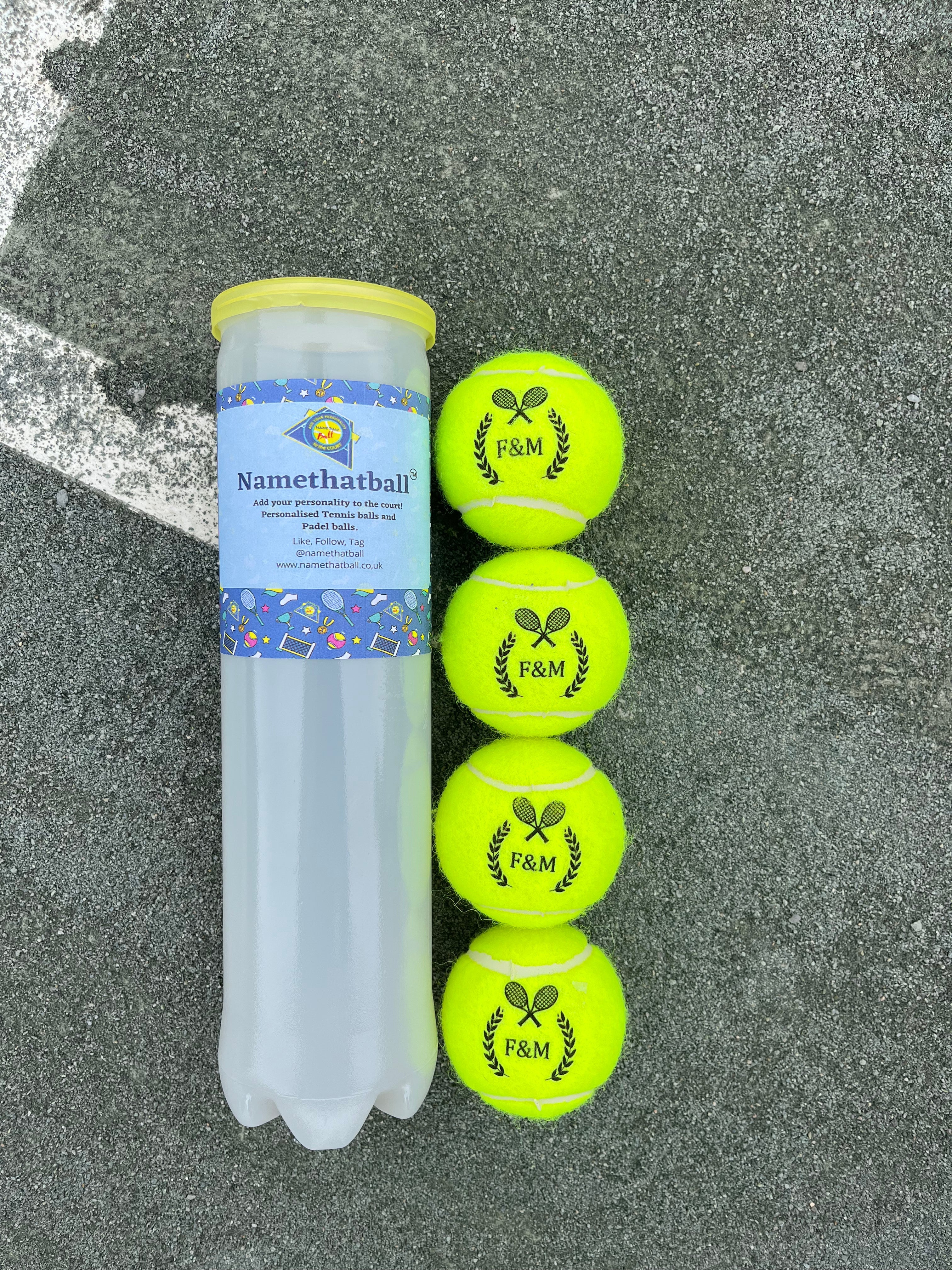 Personalised ITF Approved Adult Tennis Balls – Racket Emblem - Image 2
