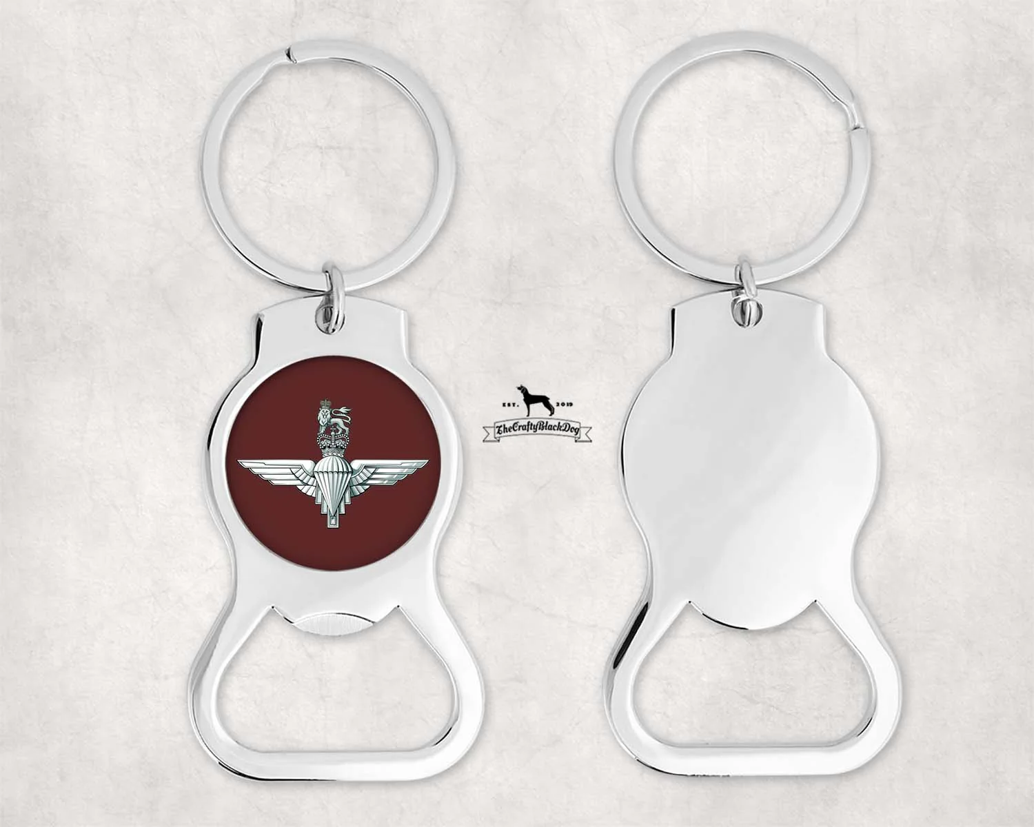 Parachute Regiment Military Bottle Opener Keyring Gift