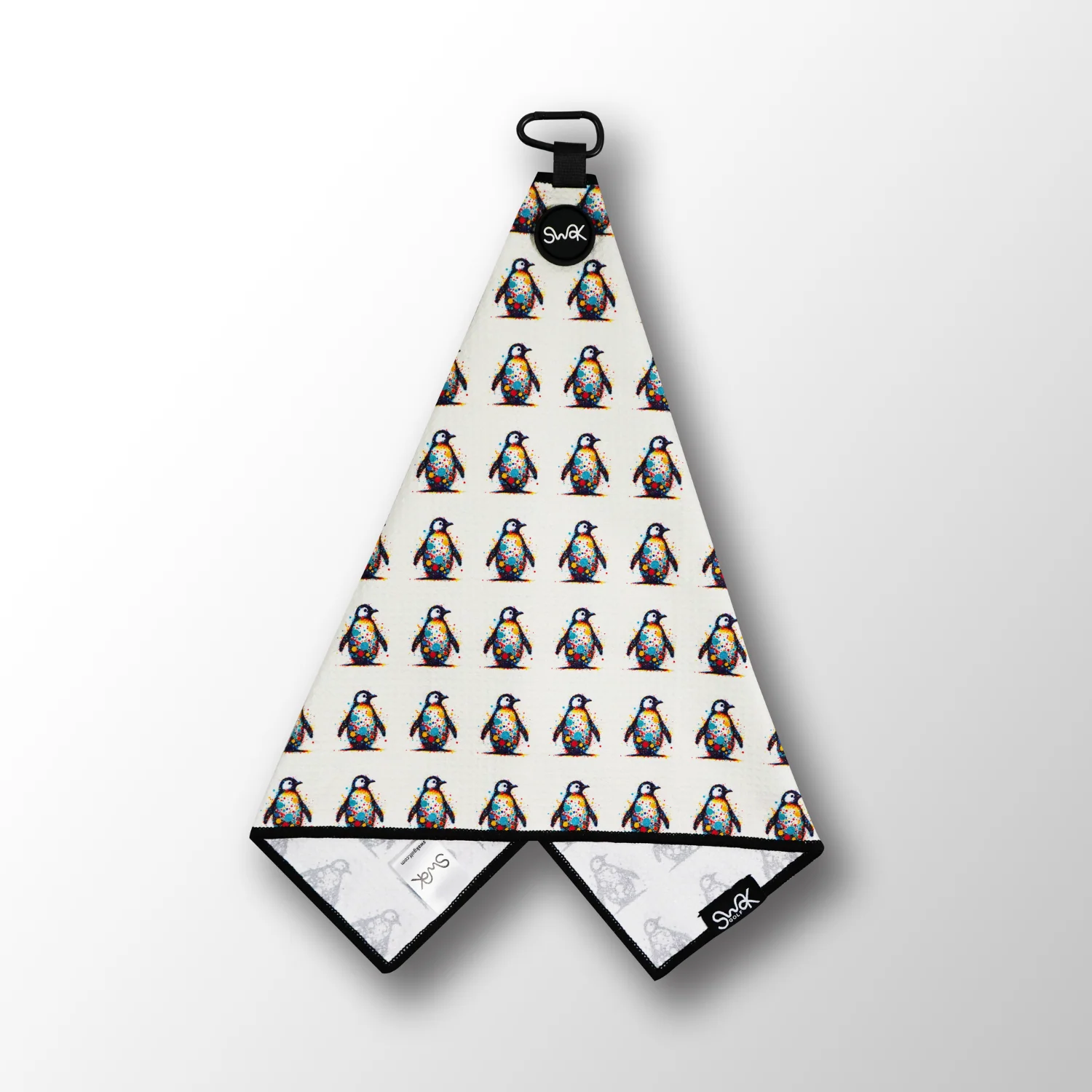 Magnetic Microfiber Golf Towel – Quick-Dry Waffle Pattern - Image 3