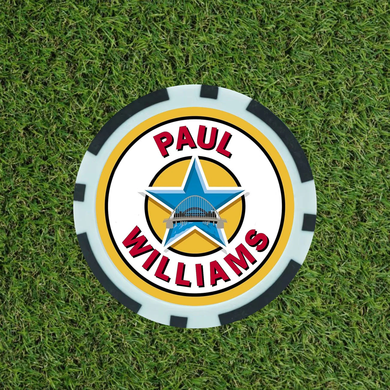 Personalised Newcastle United Fan Poker Chip Keyring - Image 3