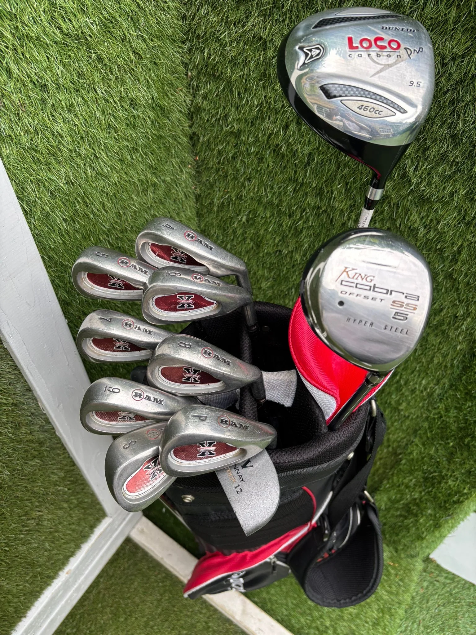 RAM X Concept Graphite Irons, Cobra SS 5 Wood & Dunlop Stand Bag Golf Set - Image 7