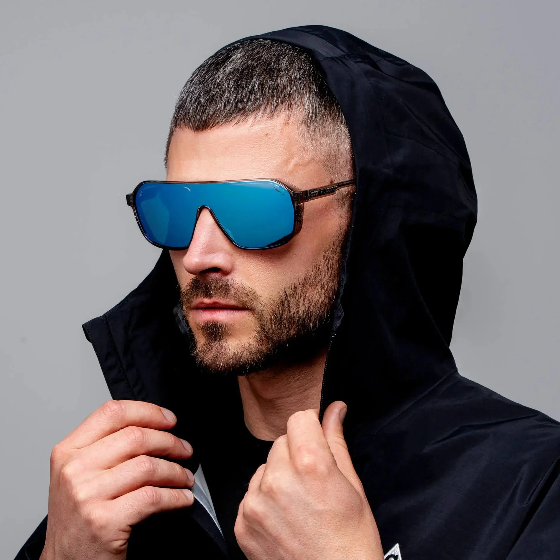 RYDER Shield Sports Polarised Sunglasses, Grey Mirror Blue Lens by WMP Eyewear - Image 3