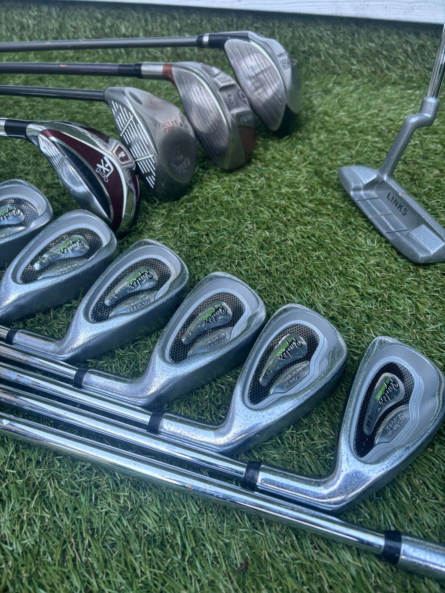14-Piece Golf Club Set: Ryder Z-40 Irons, Hybrid, Driver, Woods, Cart Bag - Image 10