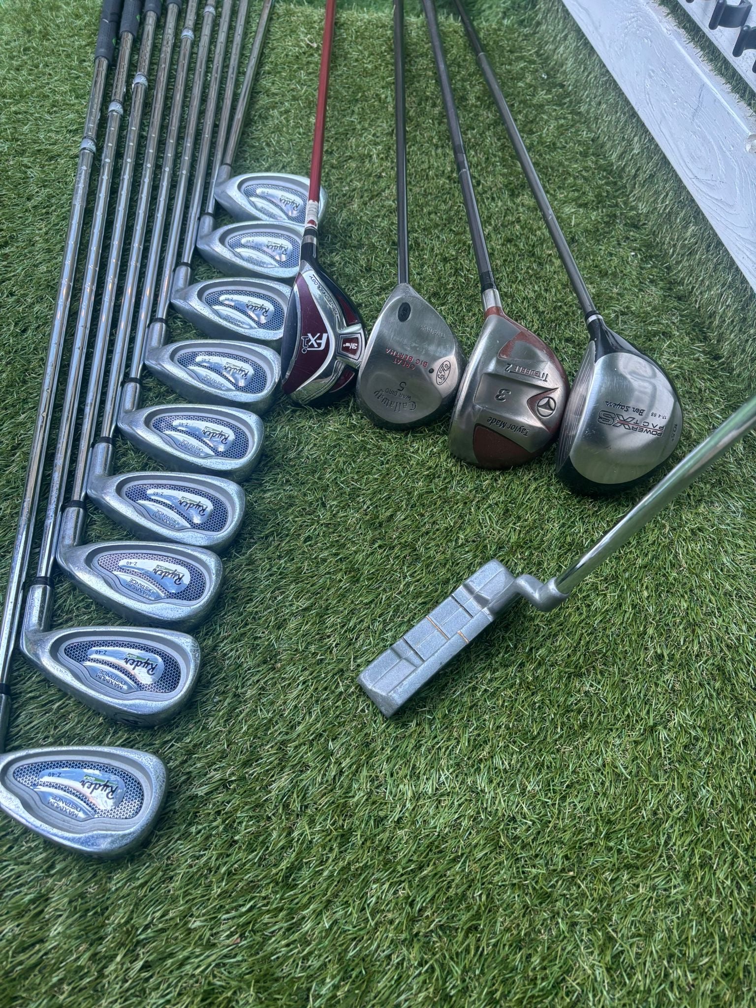 14-Piece Golf Club Set: Ryder Z-40 Irons, Hybrid, Driver, Woods, Cart Bag - Image 12