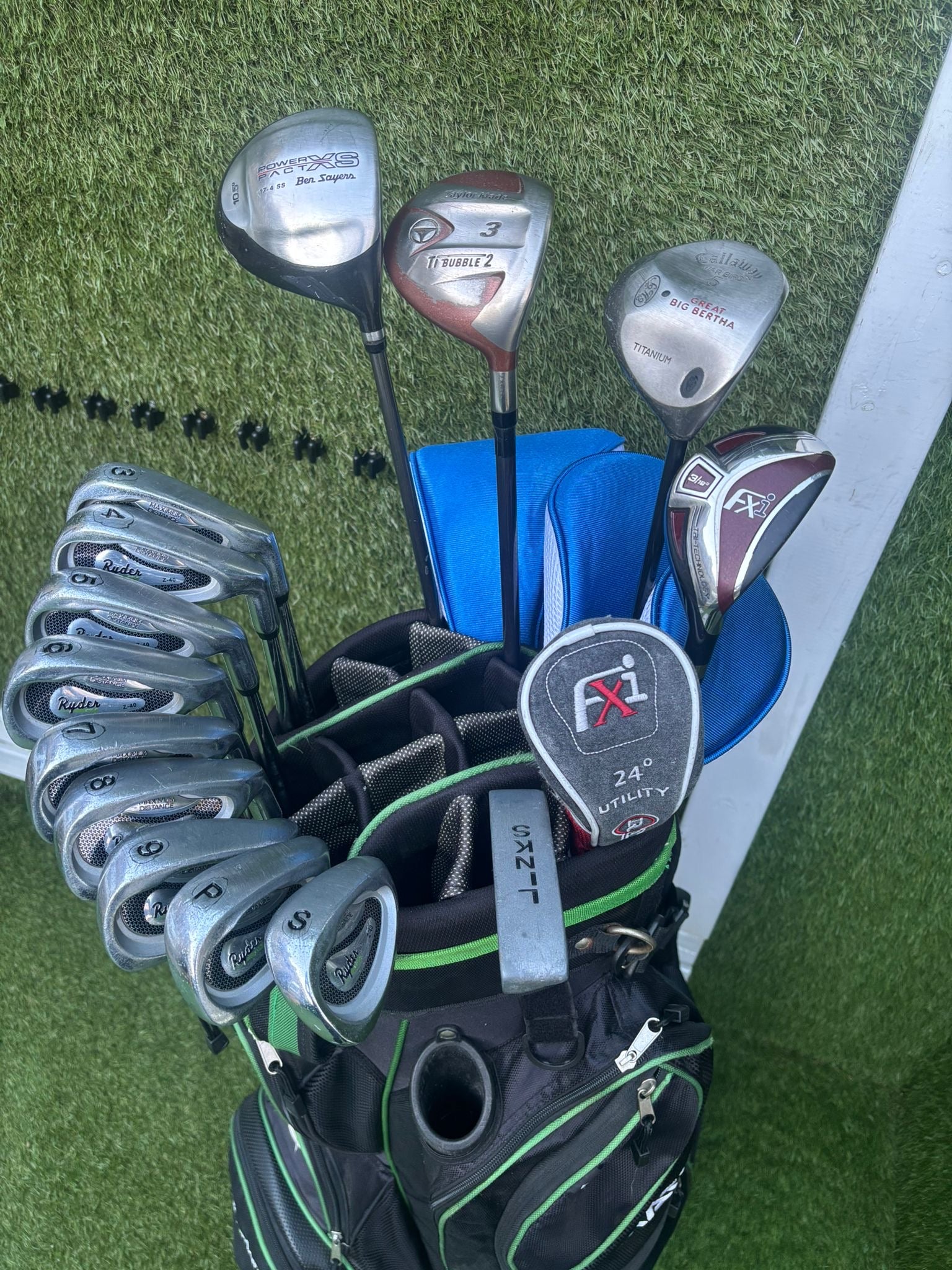 14-Piece Golf Club Set: Ryder Z-40 Irons, Hybrid, Driver, Woods, Cart Bag - Image 5