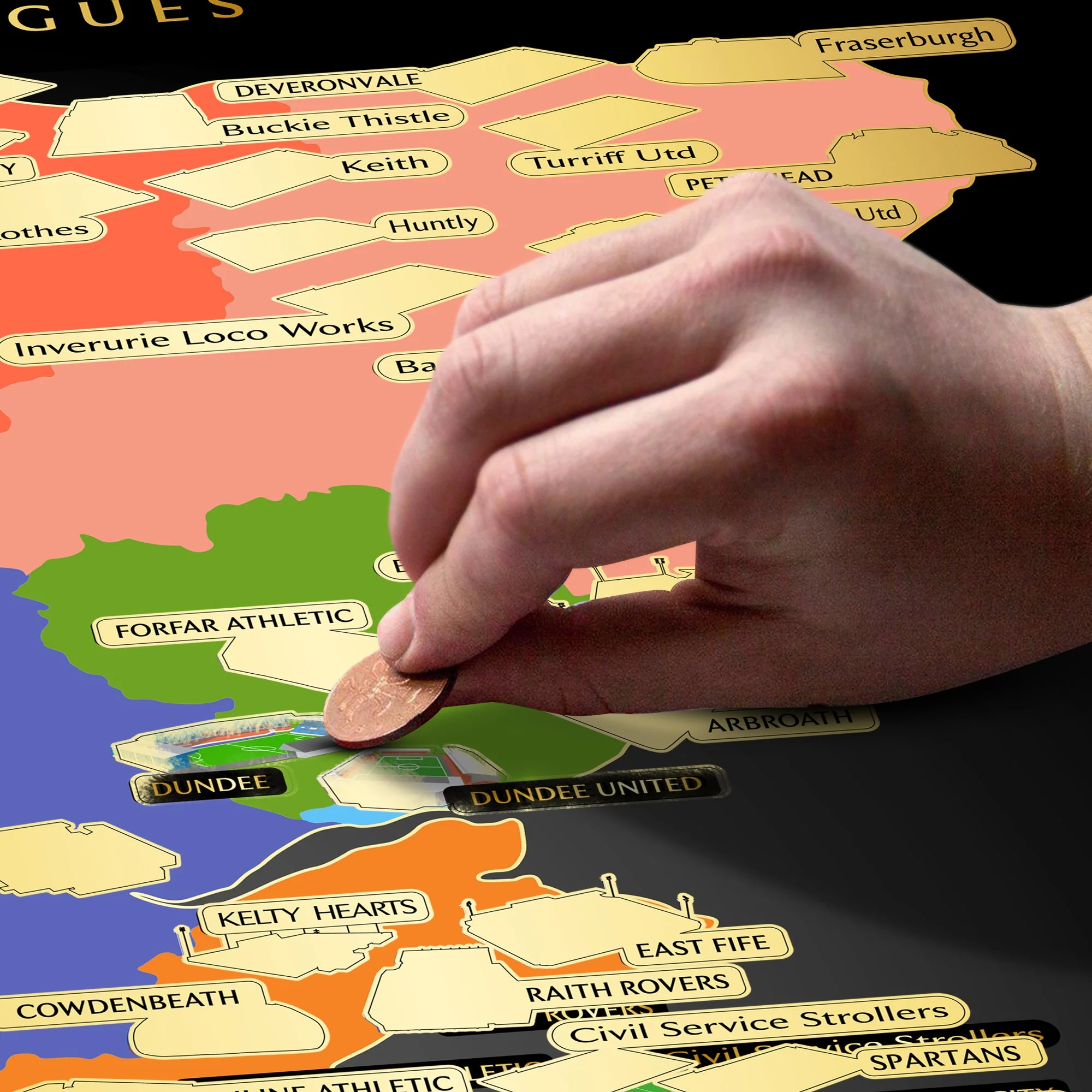 2024 Scottish Football Stadium Scratch-Off Map A1 - Image 5