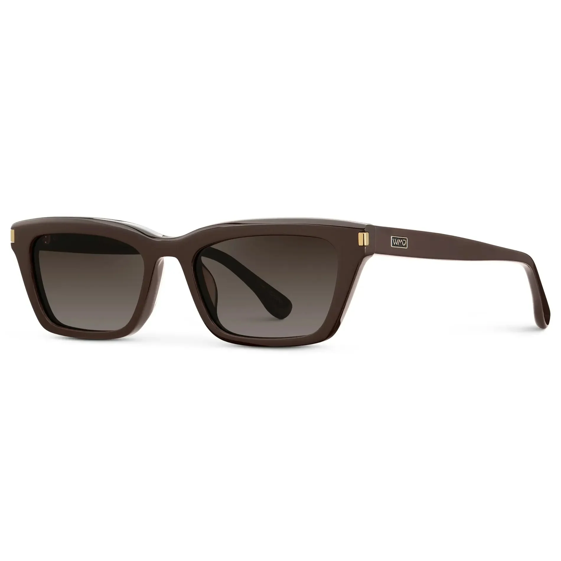 SIENNA Women's Slim Cat-Eye Sunglasses in Mocha Brown by WMP Eyewear - Image 4