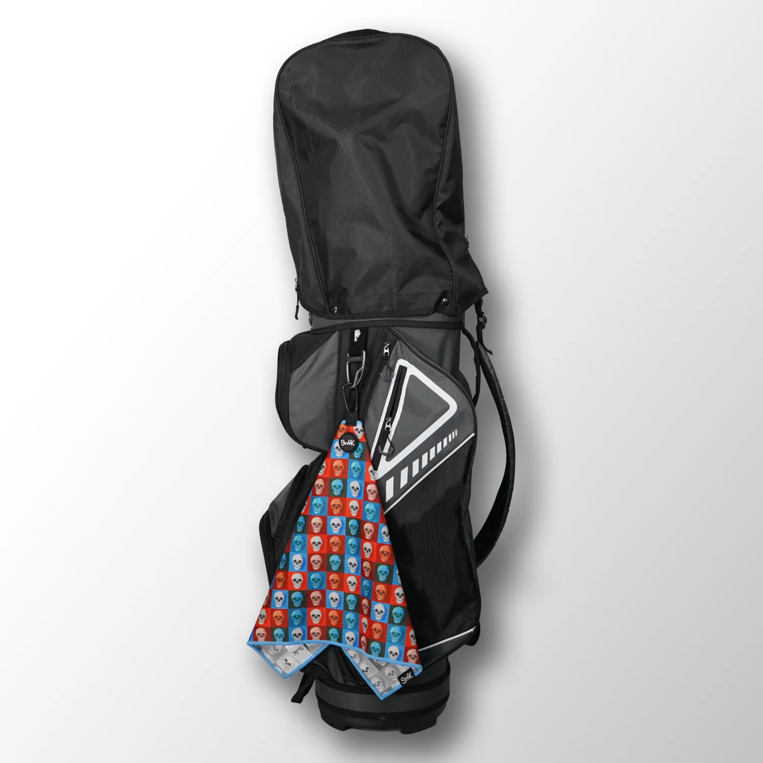 Magnetic Skull Golf Towel – Microfibre Waffle Quick-Dry 40x60cm - Image 6