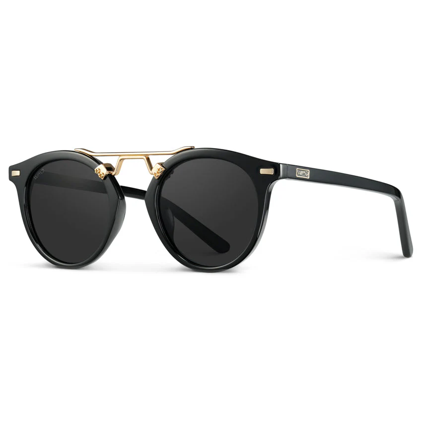 WMP Skyler Women's Black Polarized Circular Sunglasses - Image 4