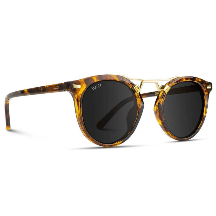 WMP Unisex Polarized Tortoise Circular Sunglasses UV400 Gold Bridge - Image 3