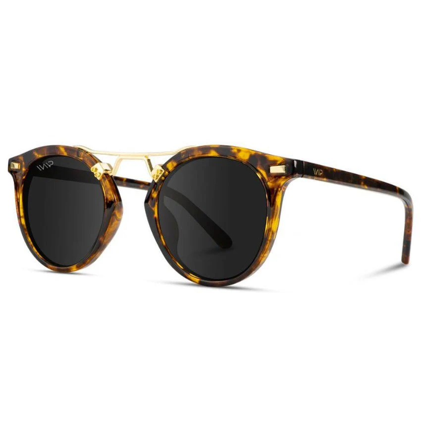 WMP Unisex Polarized Tortoise Circular Sunglasses UV400 Gold Bridge - Image 5