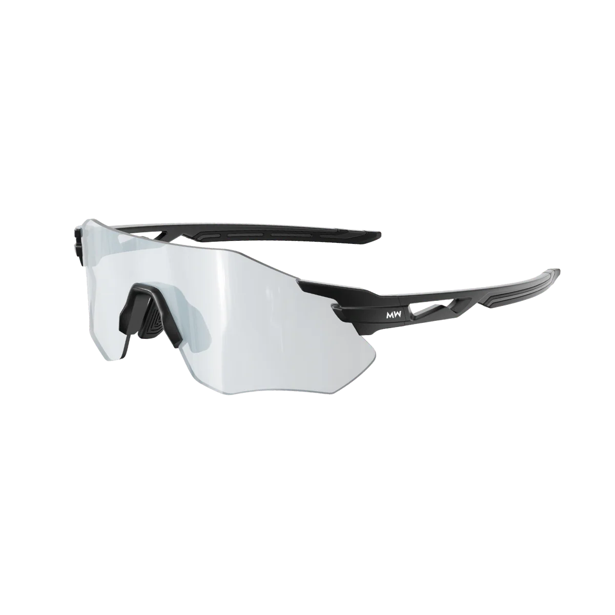SONIC Black Sports Sunglasses, Silver Mirrored Lens by Messy Weekend - Image 4