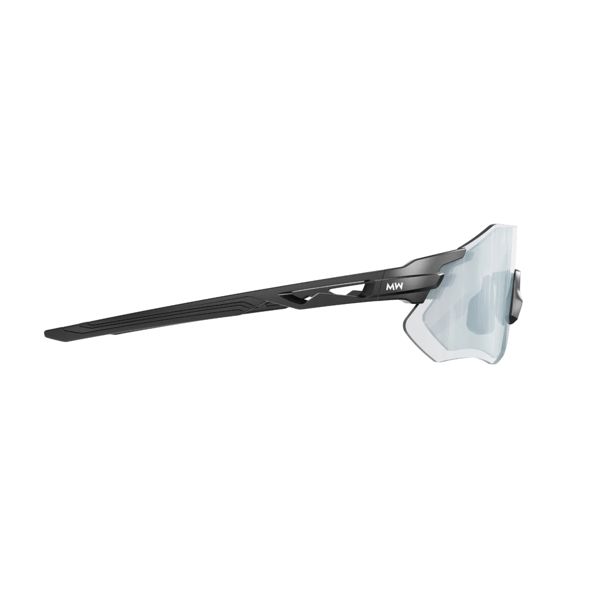 SONIC Black Sports Sunglasses, Silver Mirrored Lens by Messy Weekend - Image 5