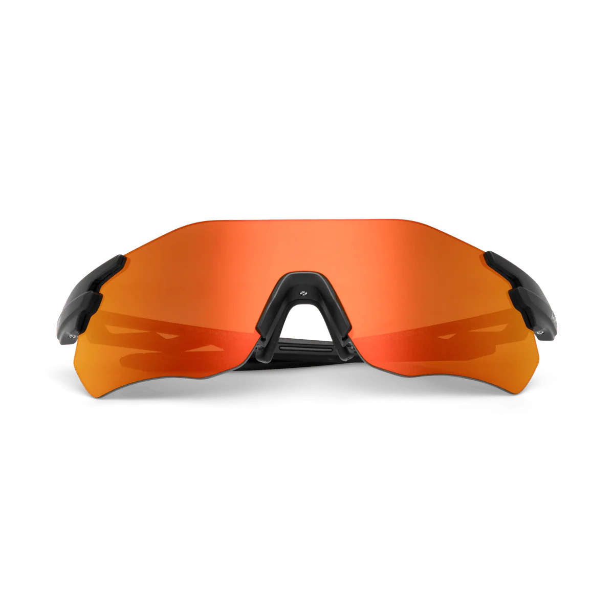 SONIC Black Sports Sunglasses, Sunset Orange Lens by Messy Weekend