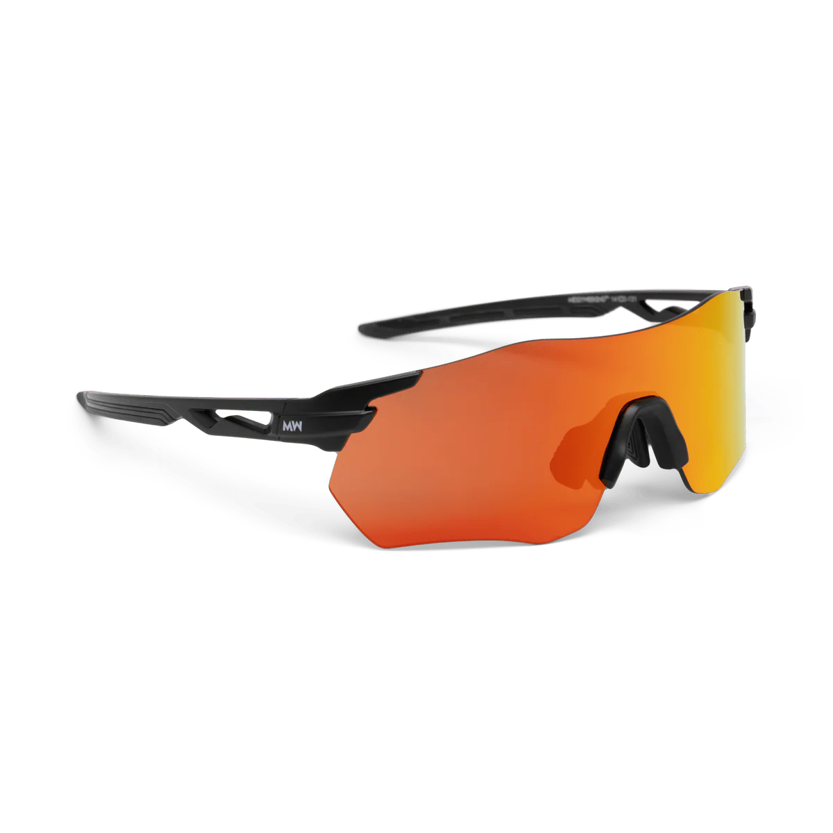 SONIC Black Sports Sunglasses, Sunset Orange Lens by Messy Weekend - Image 4