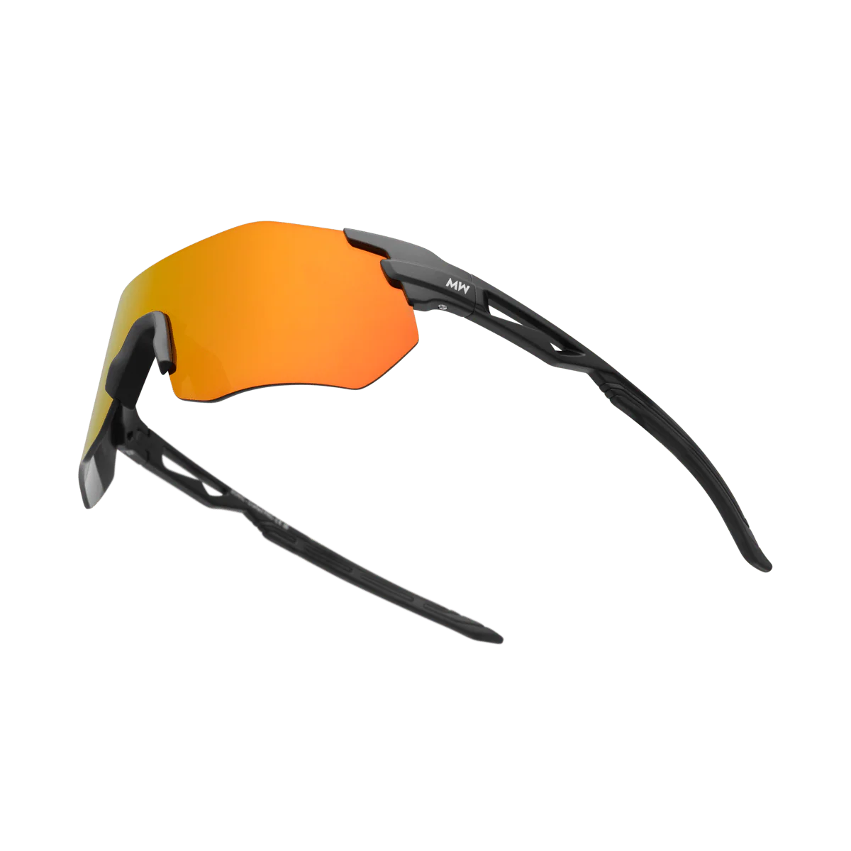 SONIC Black Sports Sunglasses, Sunset Orange Lens by Messy Weekend - Image 5