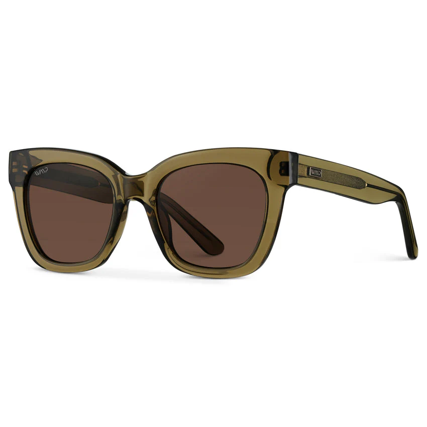 WMP Khaki Green Cat Eye Square Sunglasses – Polarized Acetate - Image 5