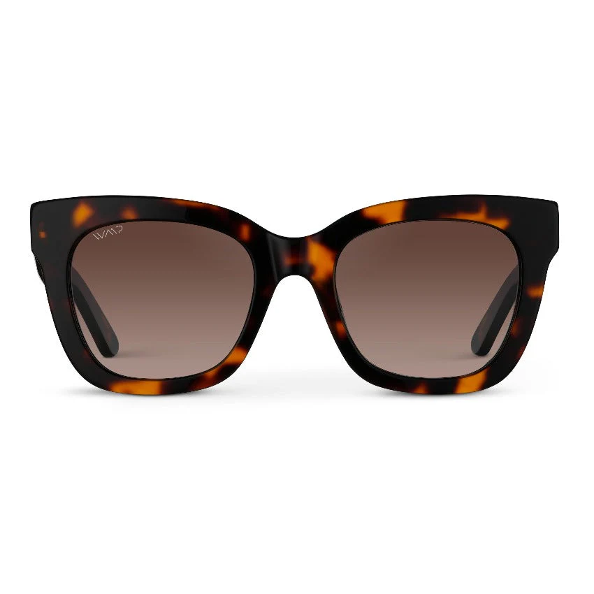 WMP Polarized Tortoise Square Cat Eye Sunglasses UV400 Unisex