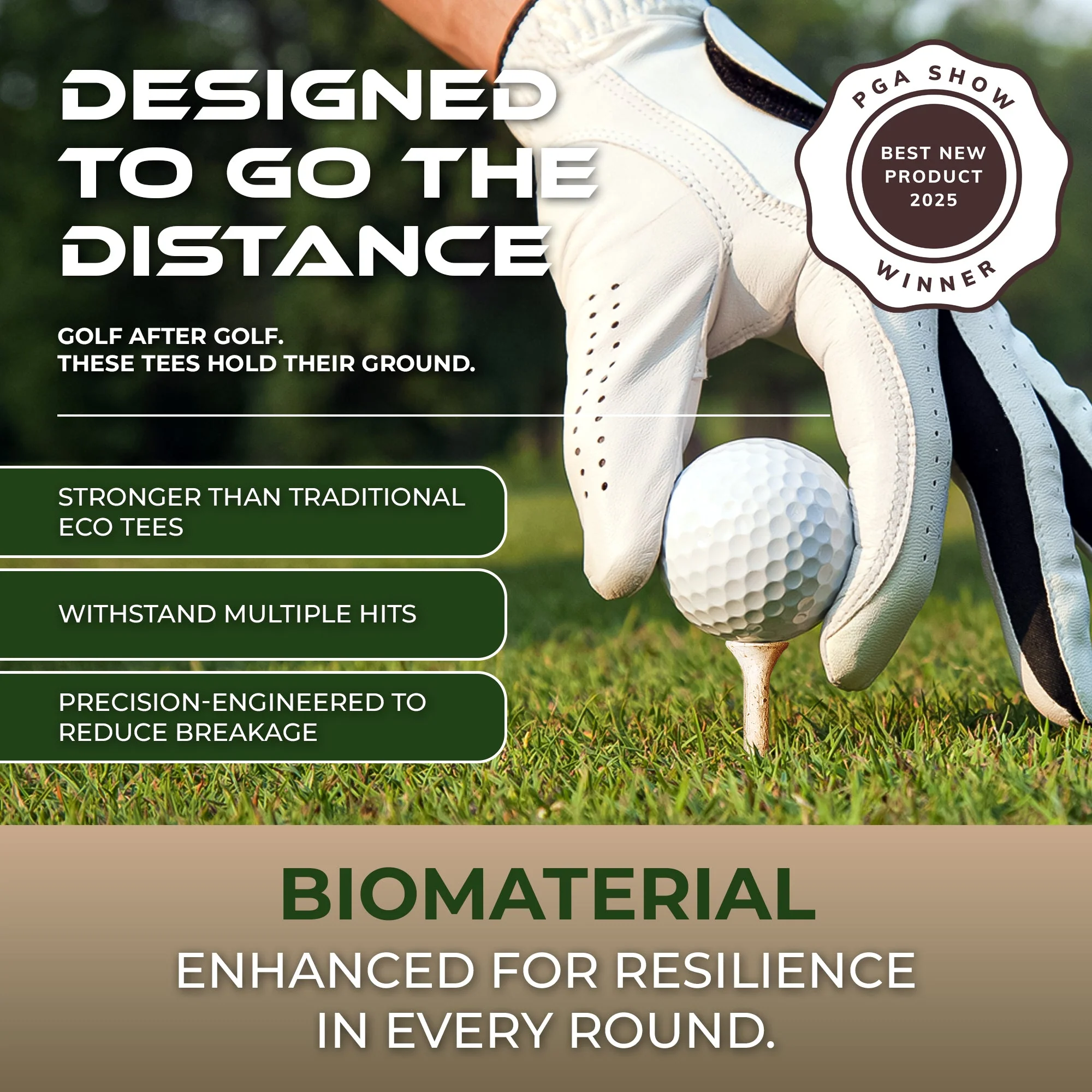 SWIFTEE Biodegradable Golf Tees - Made from Recycled Coffee Grounds - PGA Show Award Winner - Image 5