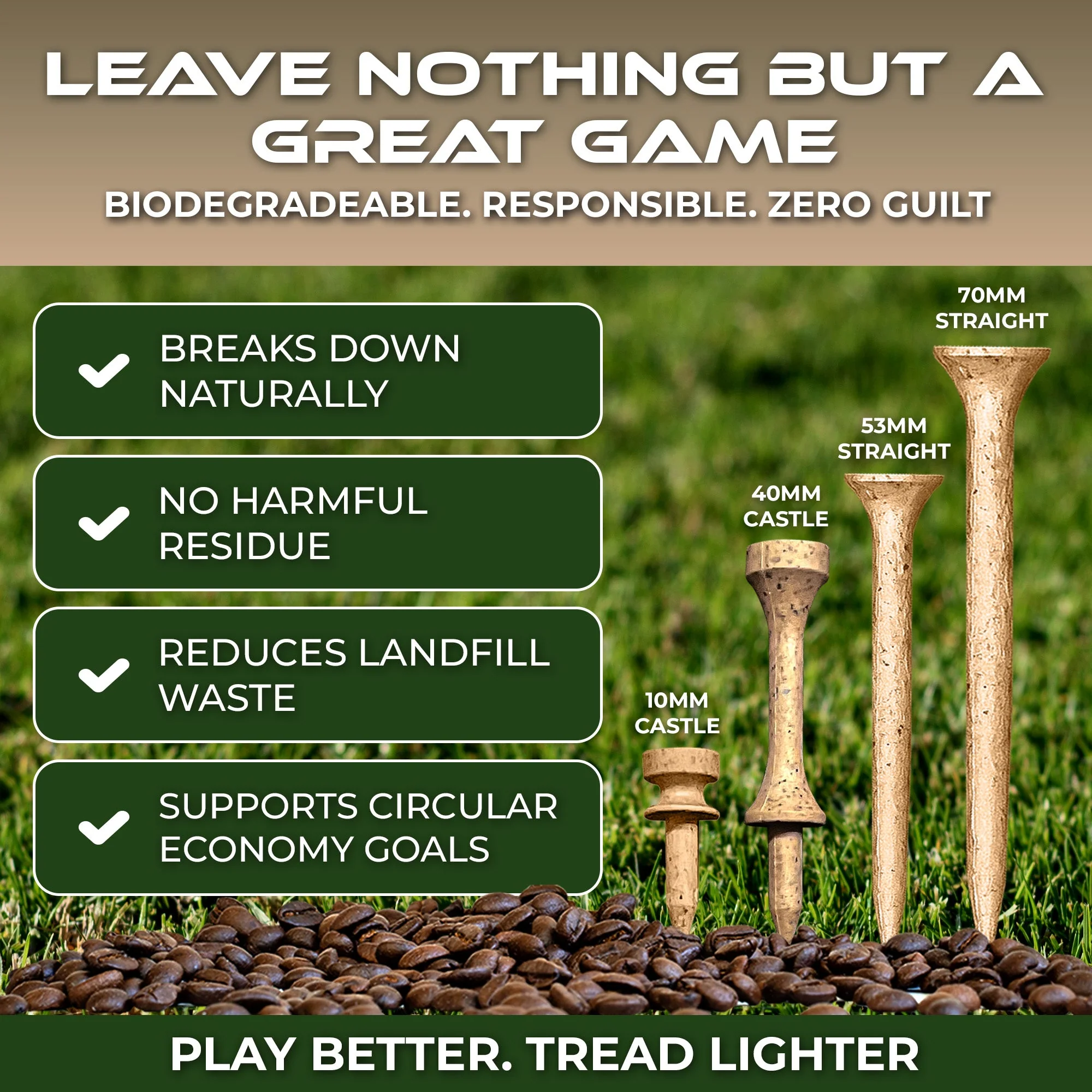 SWIFTEE Biodegradable Golf Tees - Made from Recycled Coffee Grounds - PGA Show Award Winner - Image 7