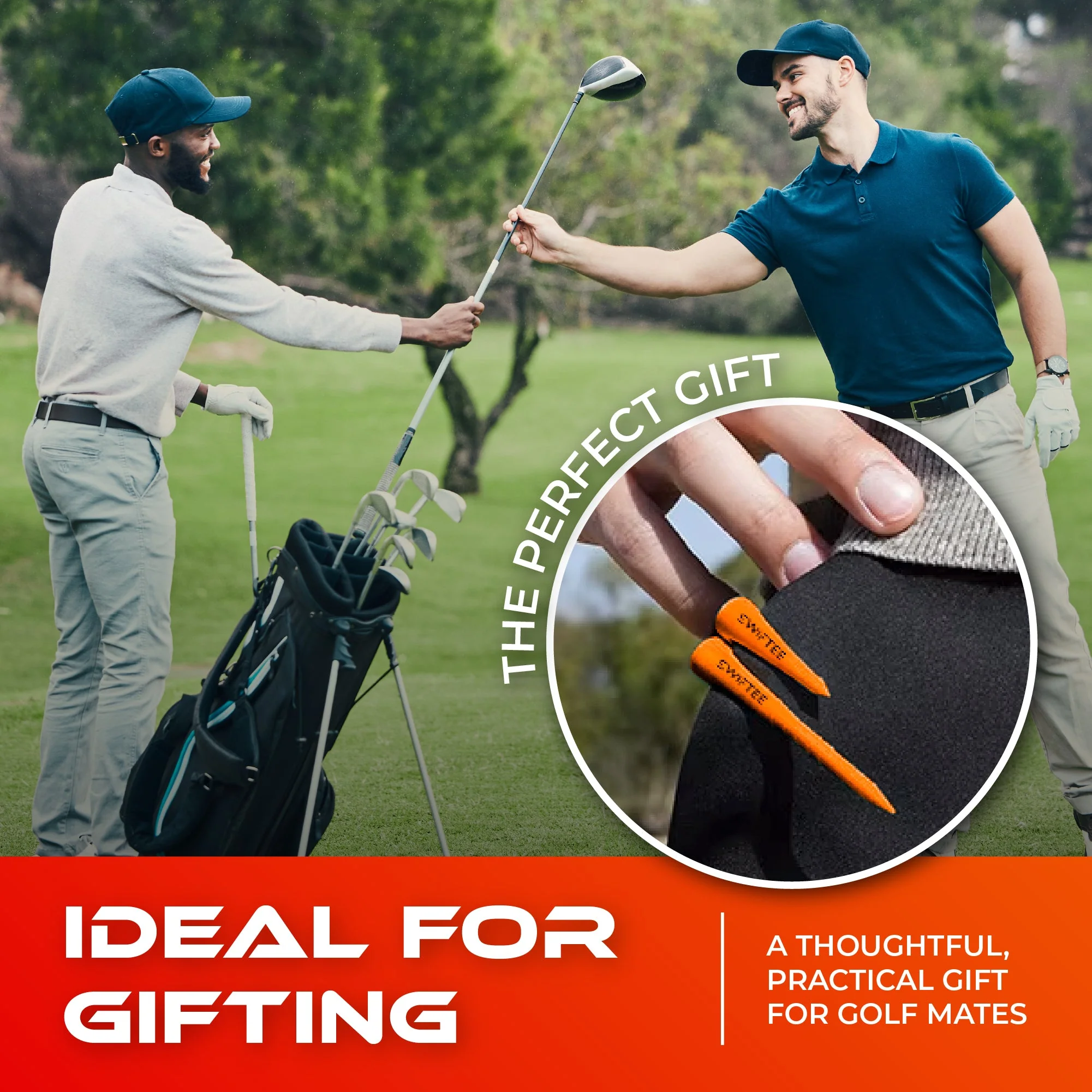 SWIFTEE Clip On Durable Golf Tee Tees With Height Markers - 5 x 70mm 5 x 40mm - Image 6
