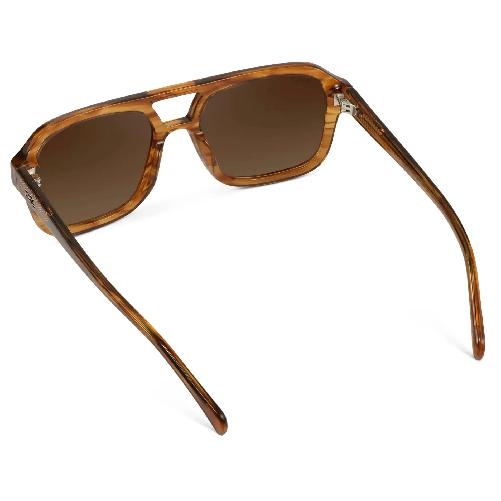 SYDNEY Oversized Retro Aviator Women's Sunglasses in Crystal Brown Grain by WMP Eyewear - Image 6