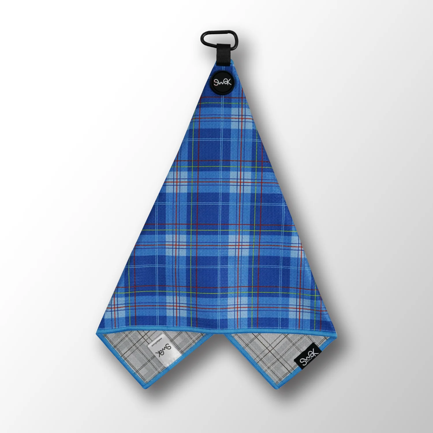 Golf Tartan Microfibre Towel with Magnet, Quick-Dry 40x60cm - Image 3