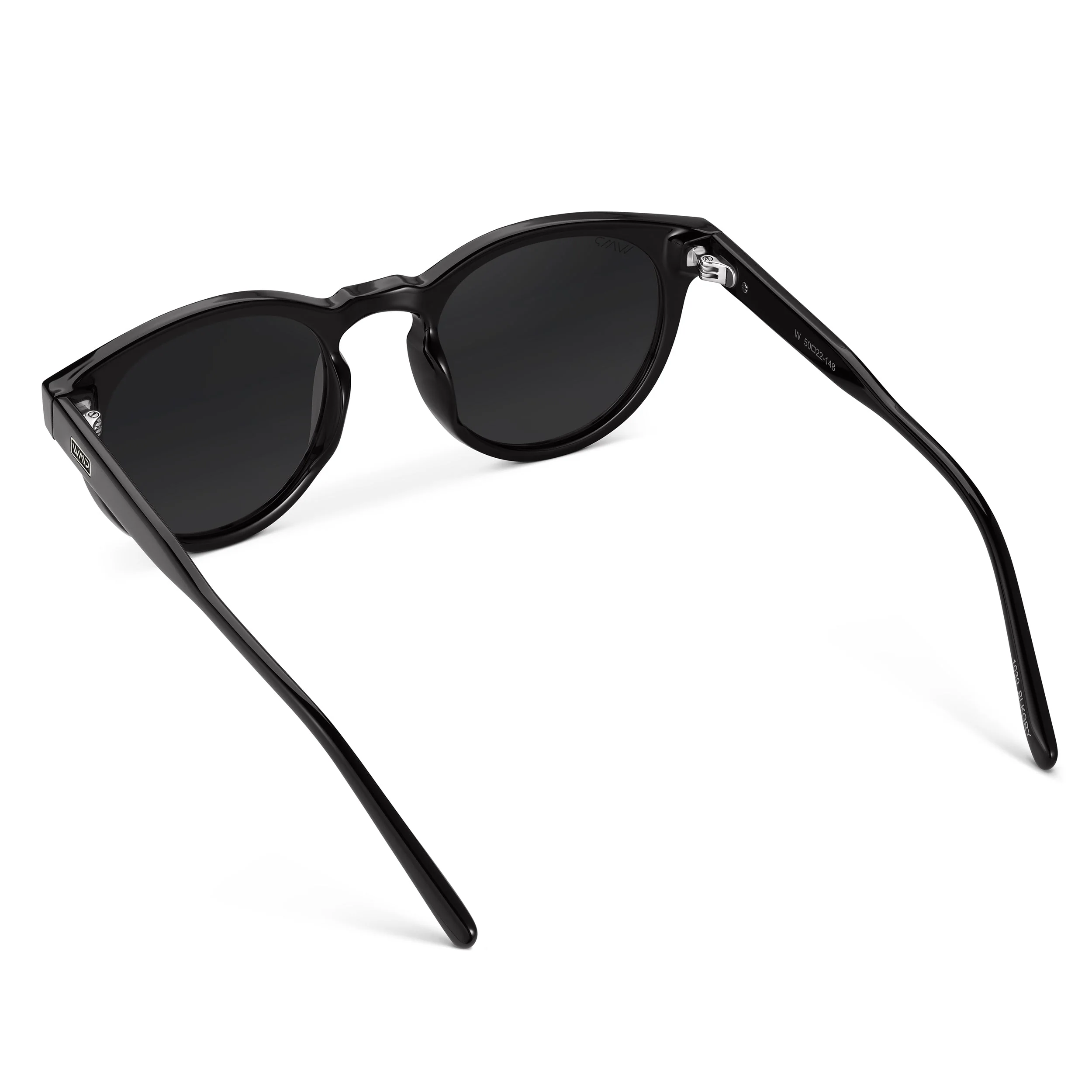 Retro Round Black Unisex Sunglasses UV400 Polycarbonate WMP - Image 5