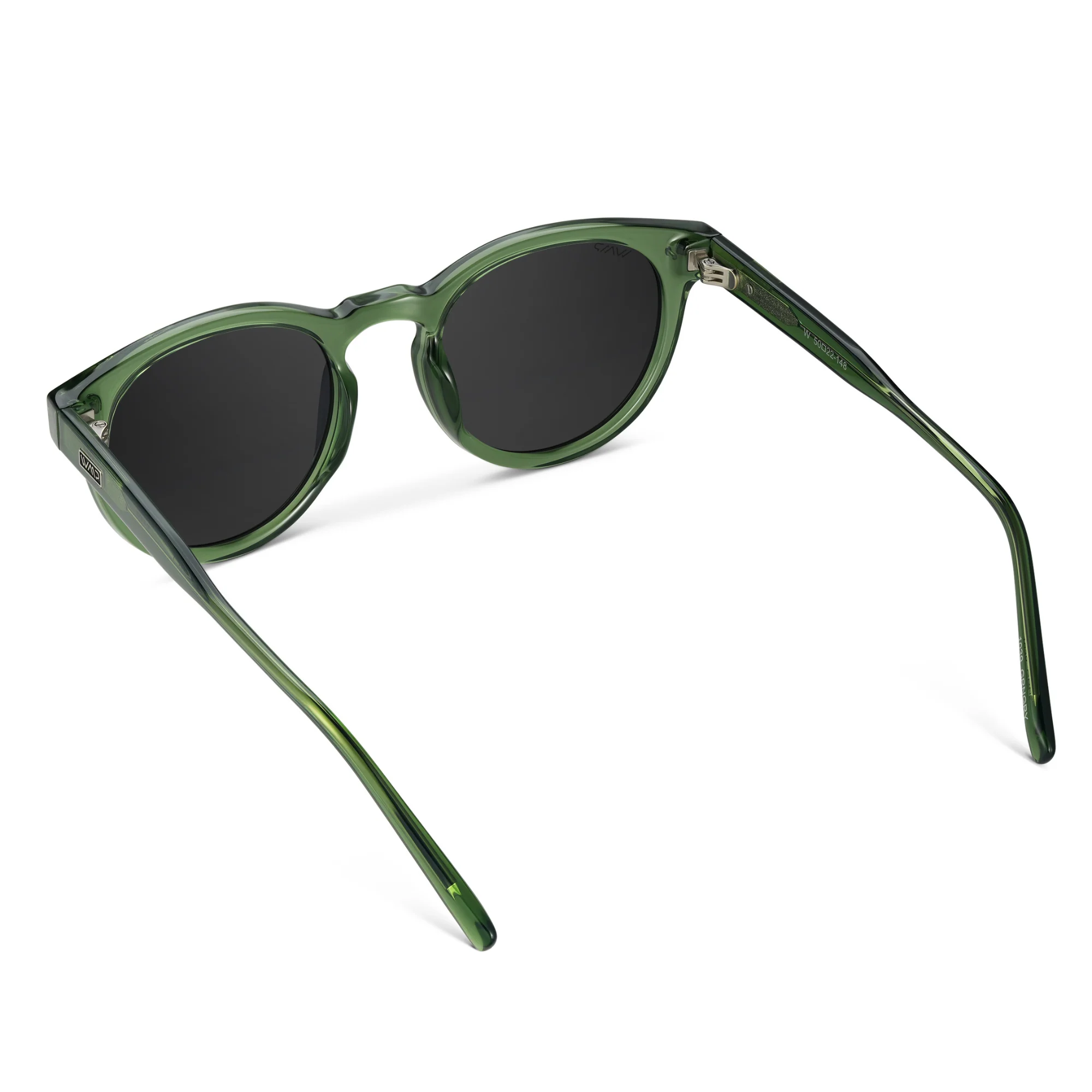 WMP Emerald Green UV400 Retro Round Sunglasses Unisex Acetate - Image 7