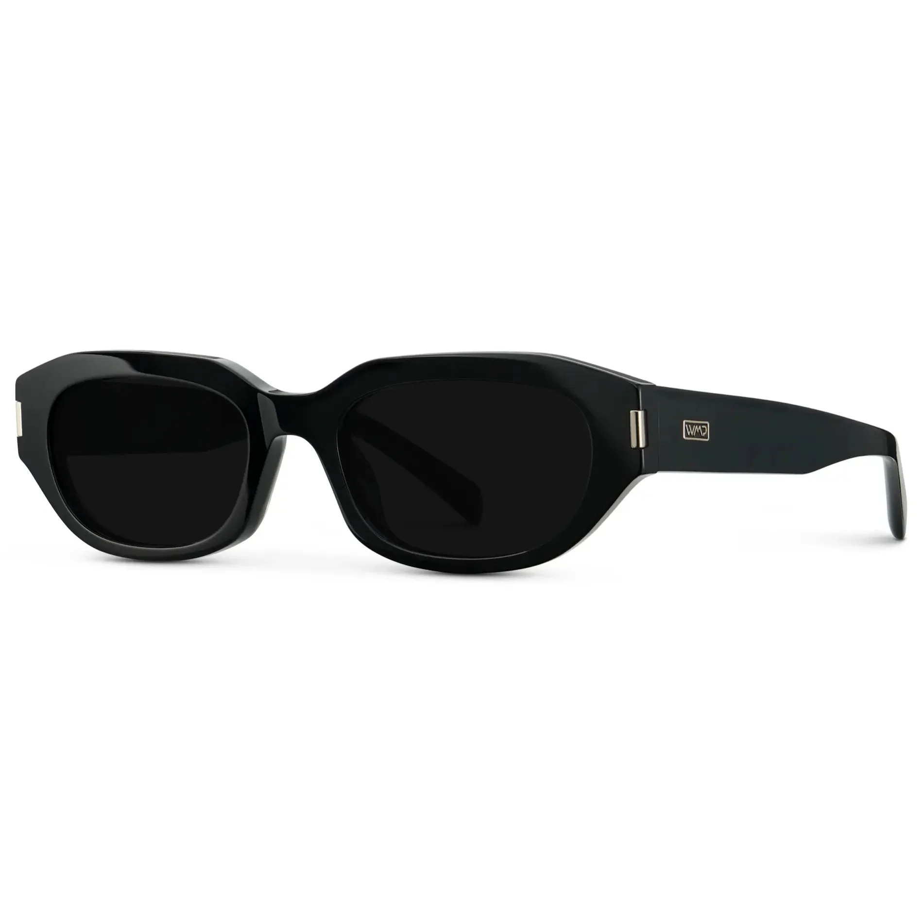 VERA Women's Oval Polarised Sunglasses in Triple Black by WMP Eyewear - Image 4