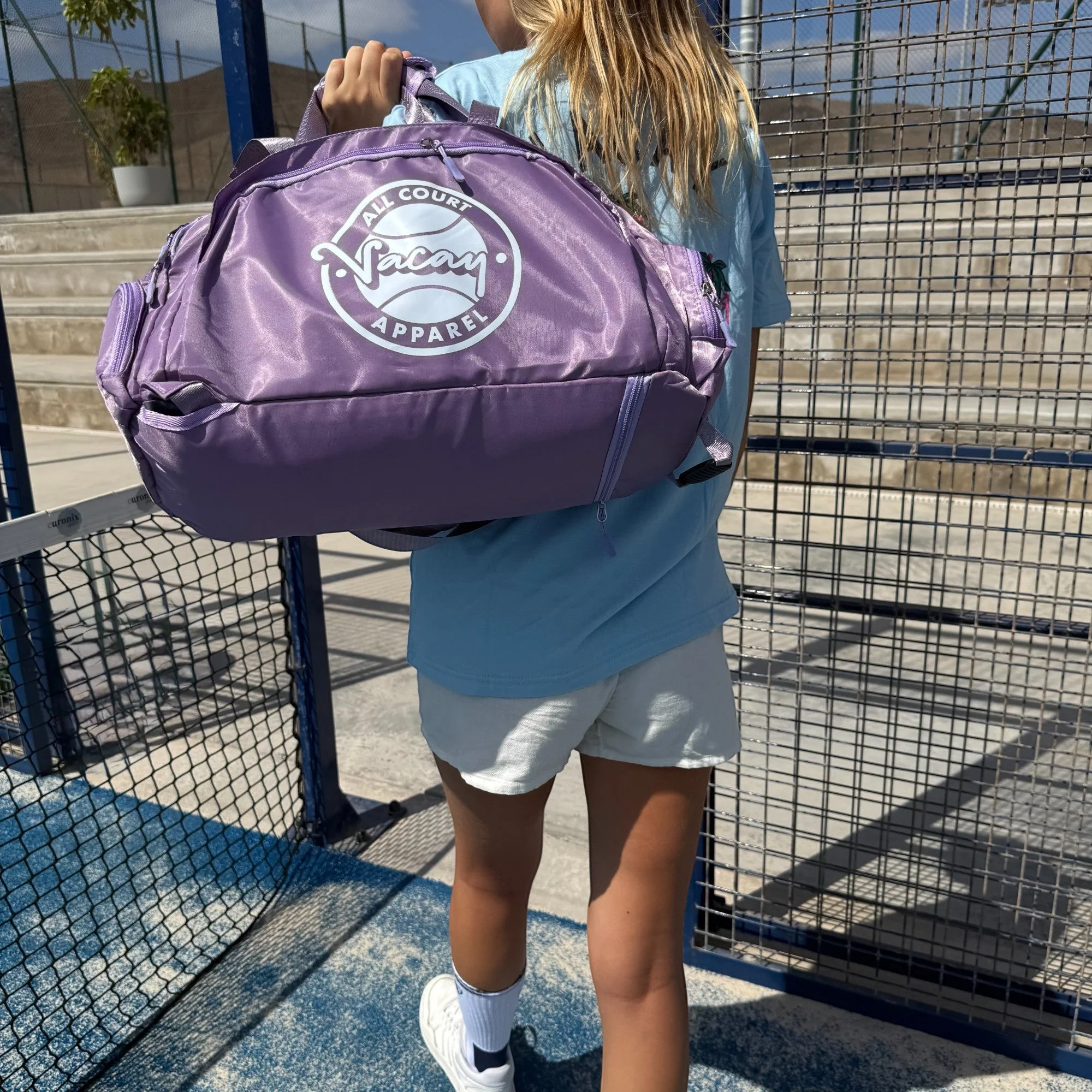 Waterproof Padel Training Bag with Shoe Compartment – Purple - Image 3