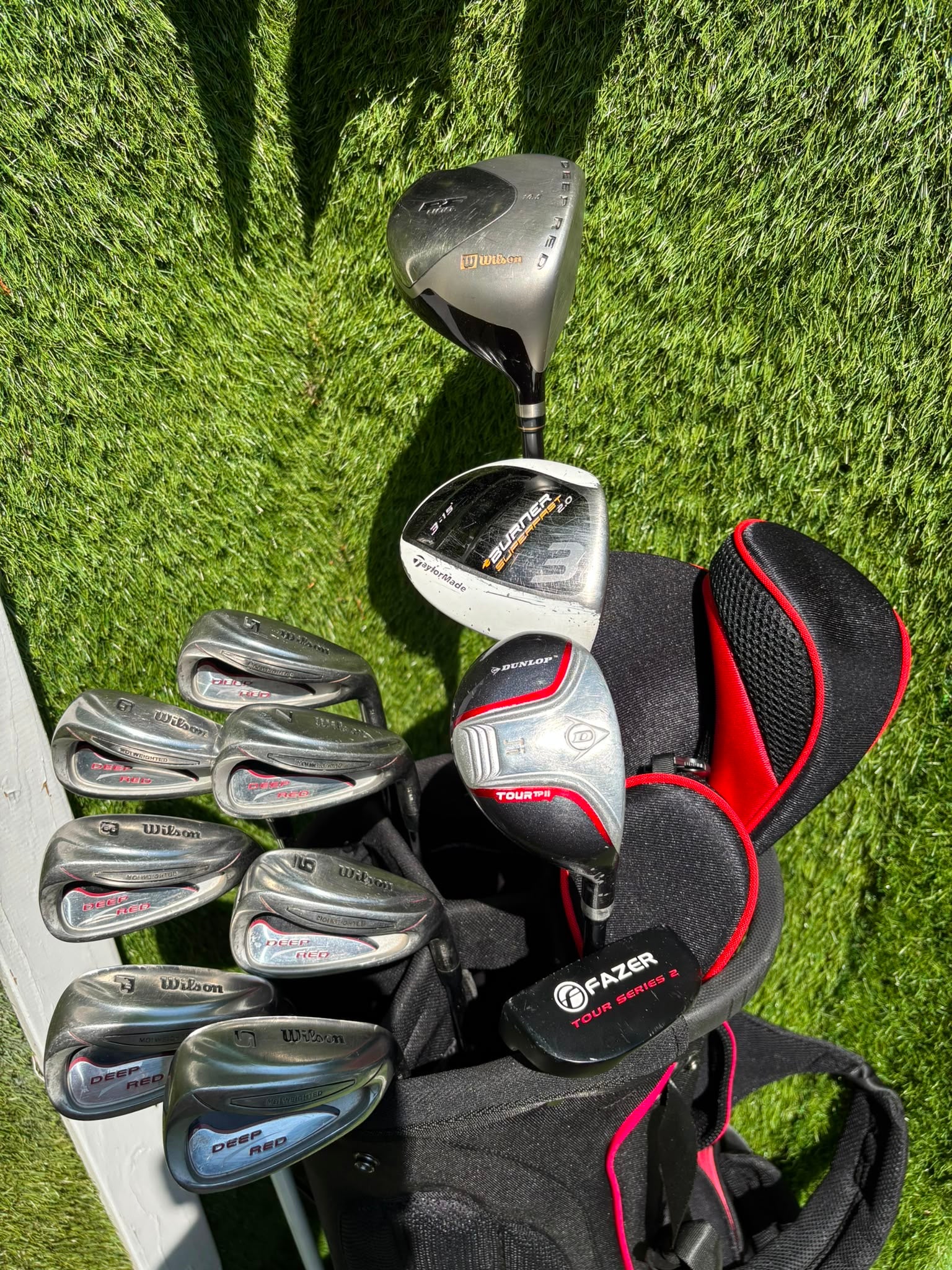 Wilson Deep Red Irons, TaylorMade Burner 3.0 Fairway Wood, Wilson Driver & Brand New Stand Bag - Image 9
