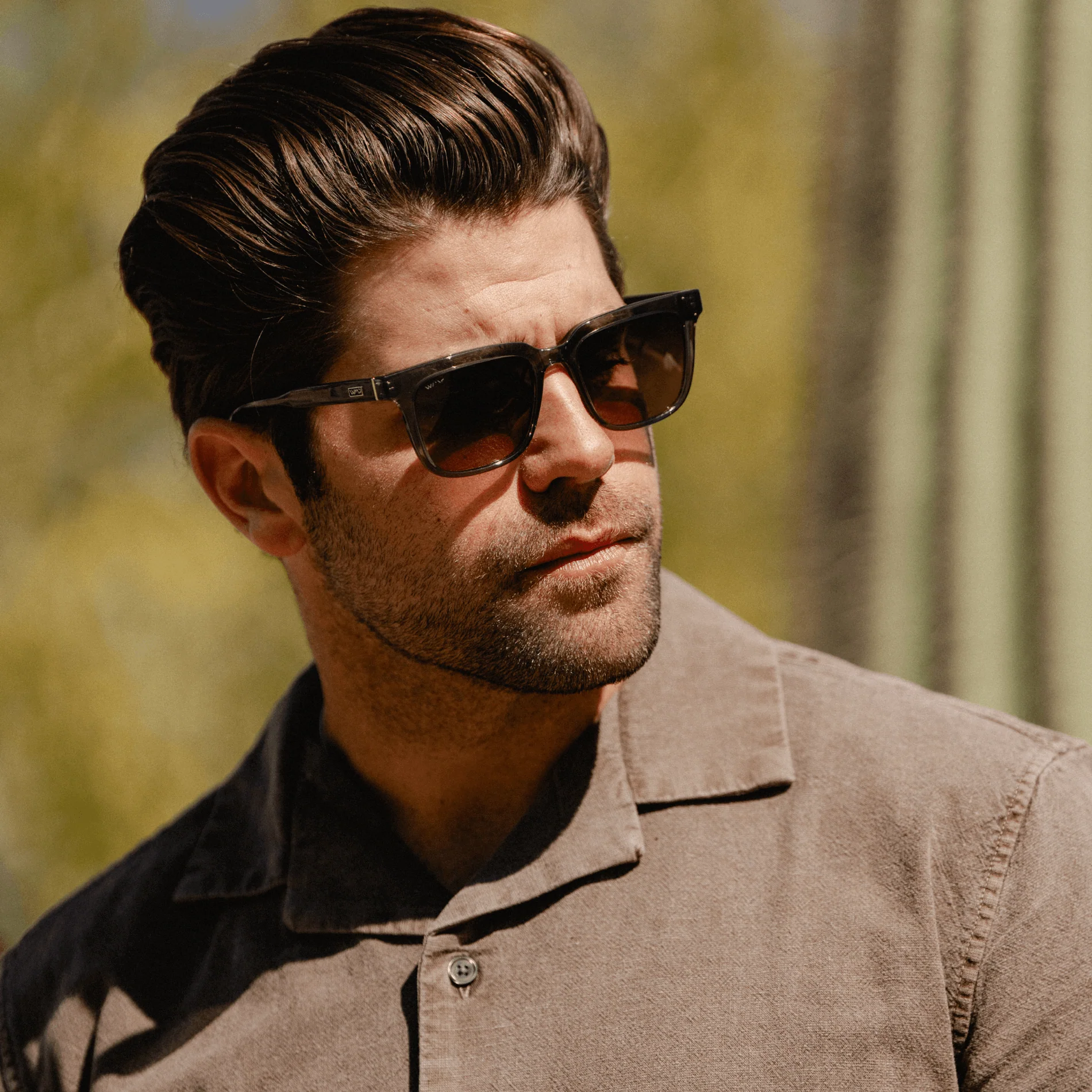 WILSON Polarised Square Sunglasses Smoke Grey | WMP Eyewear - Image 3