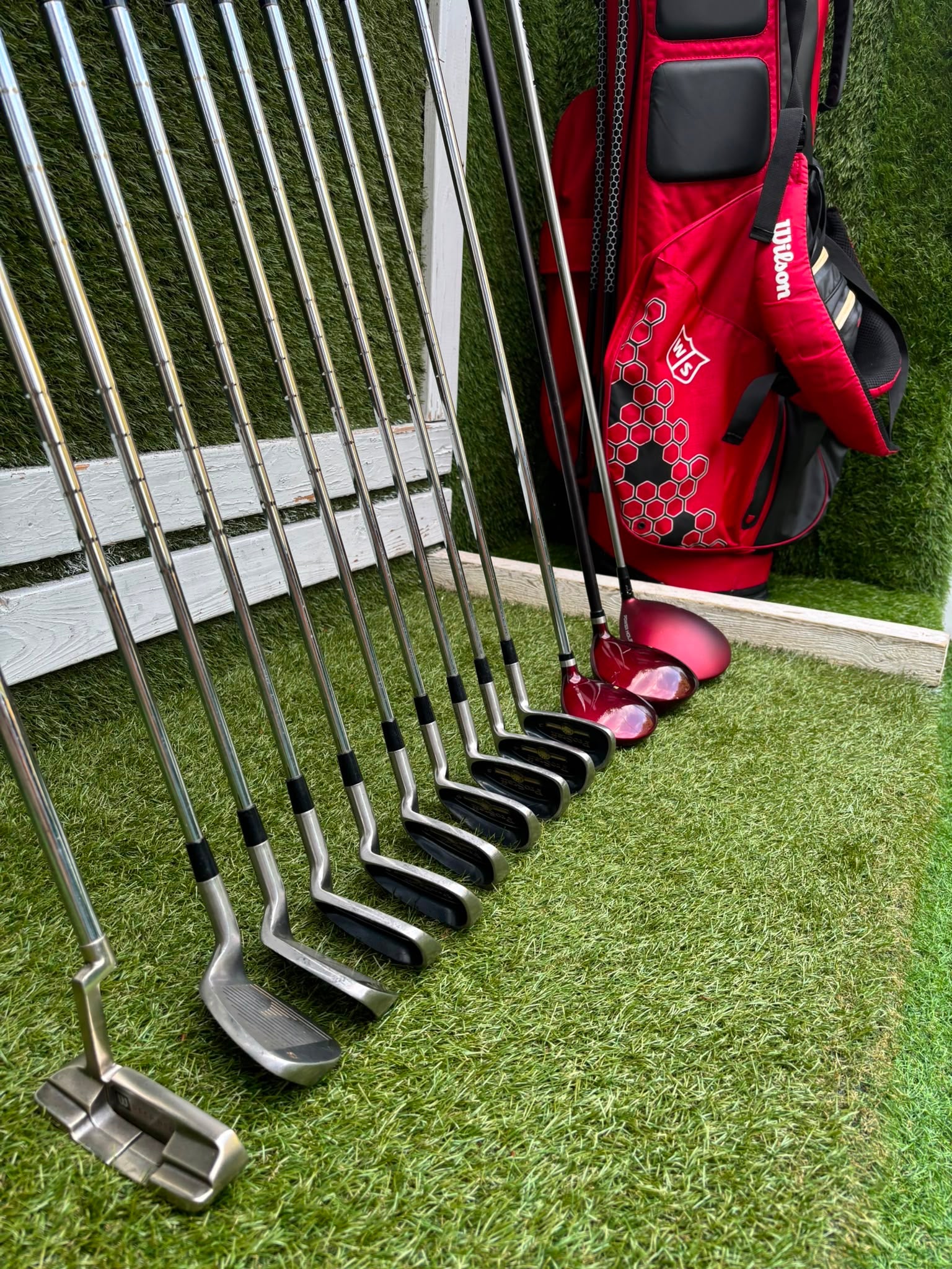 Wilson ProStaff Oversize Irons, Wilson Staff D300 Driver, Wilson Deep Red Woods & Wilson Stand Bag - Image 29