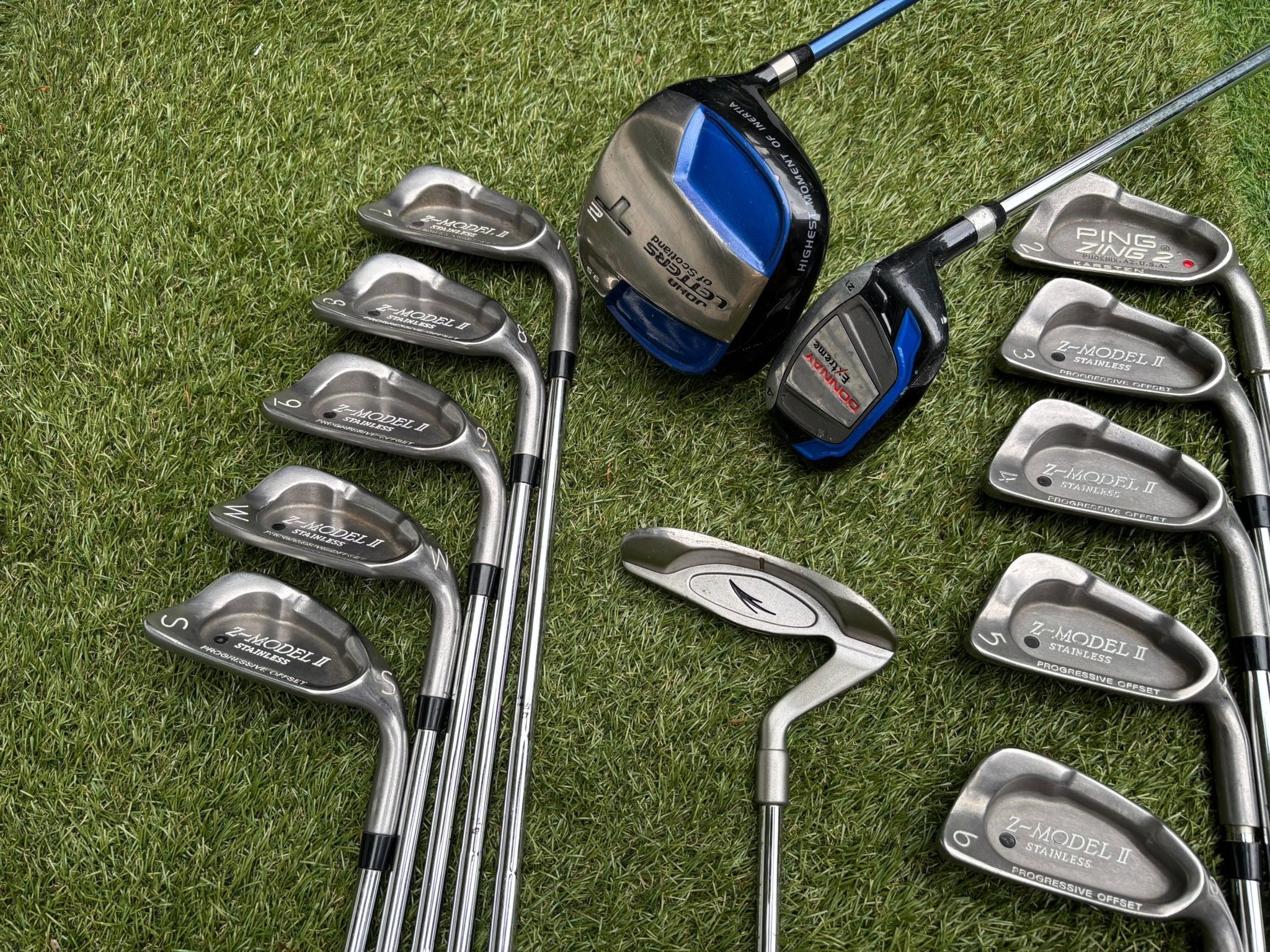 Z-Model II 3-SW Irons, Ping Zing 2 Red Dot 2 Iron, Driver, Hybrid & MacGregor Bag - Image 12