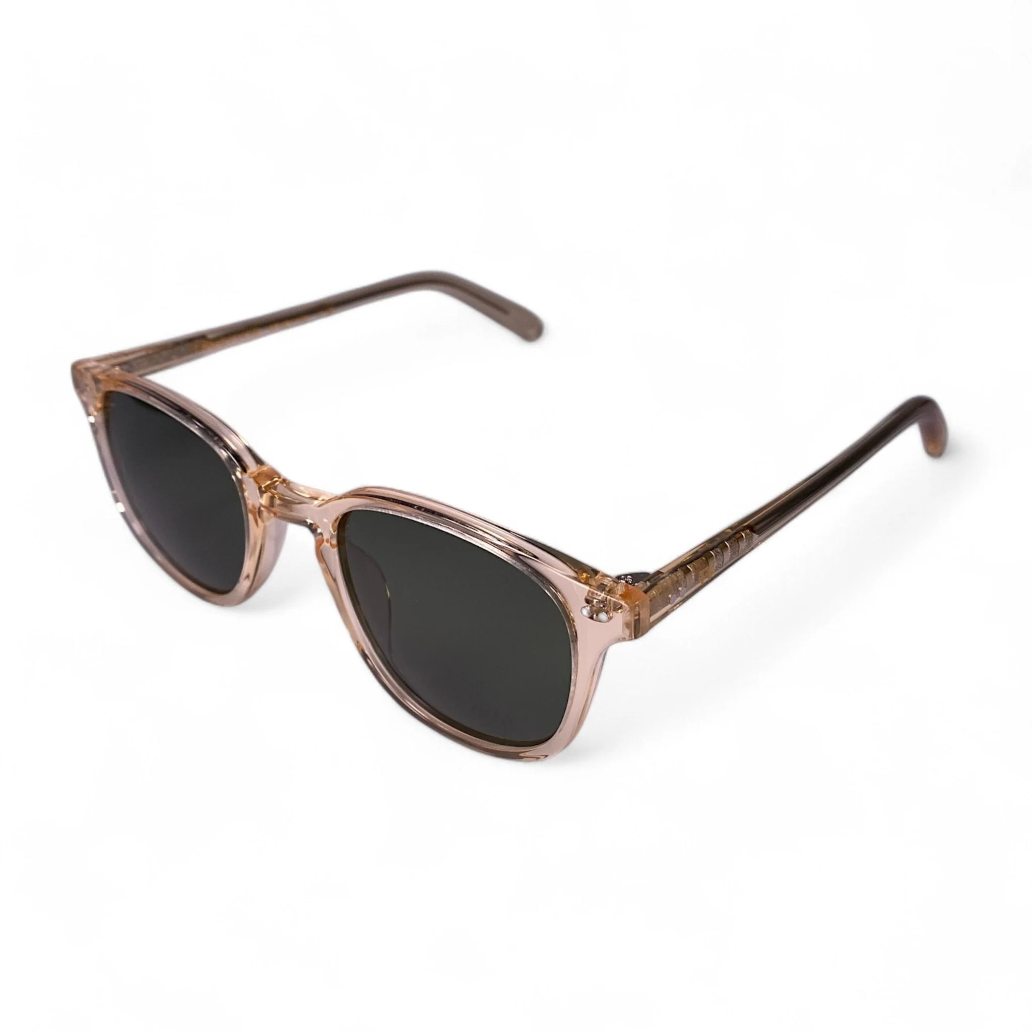 Polarised Wayfarer Sunglasses for Small Faces, Green UV400 - Image 2